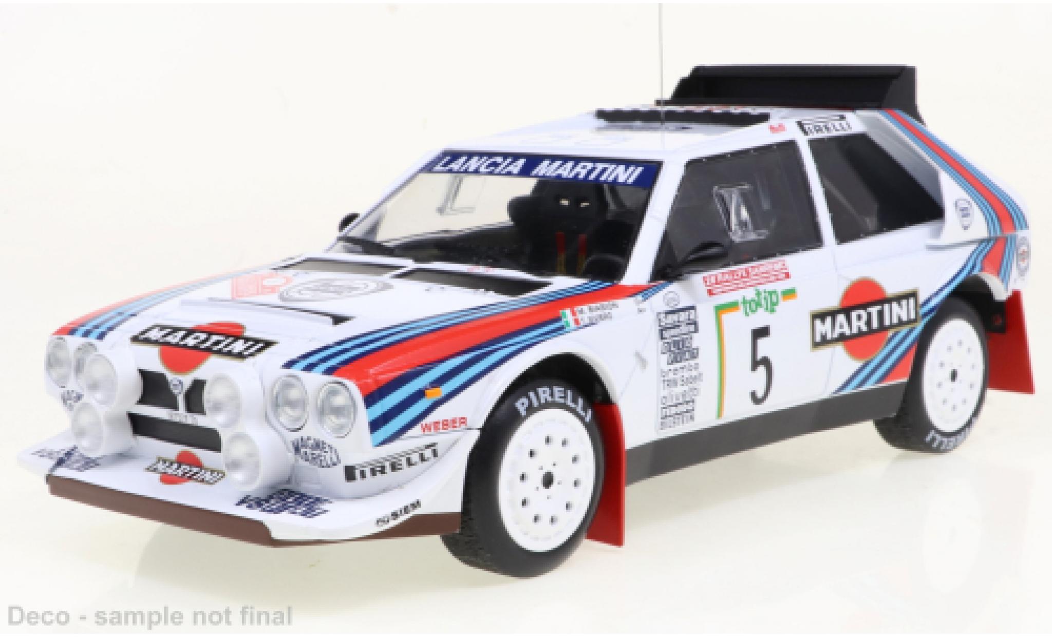 Lancia Delta 1/18 IXO S4 No.5 Rally San Remo 1986 modelauto