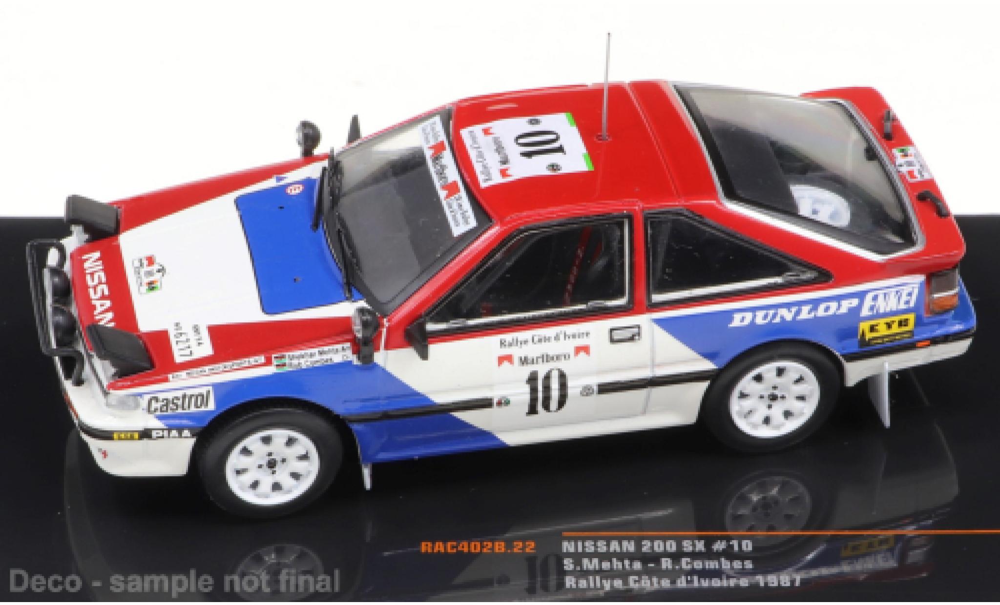 Nissan 200 SX 1/43 IXO No.10 Rallye Cote d Ivoire 1987 modelauto