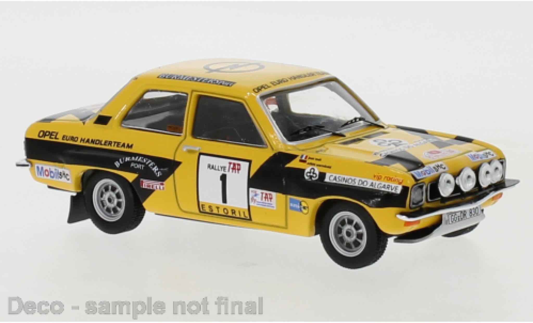 Opel Ascona 1/43 IXO A No.1 Euro H&auml;ndlerteam Rally WM Rally Portugal 1974 modelauto