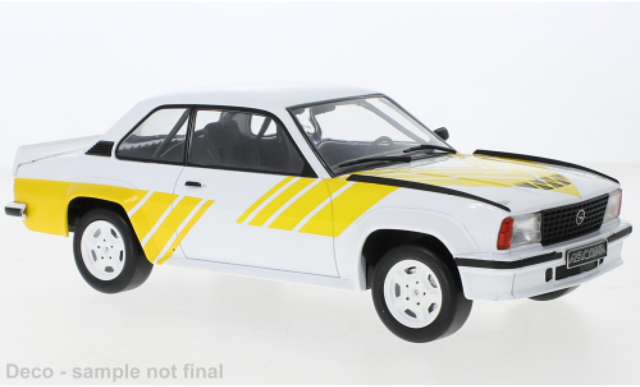 Opel Ascona 1/18 IXO B 400 wit/geel 1982 modelauto