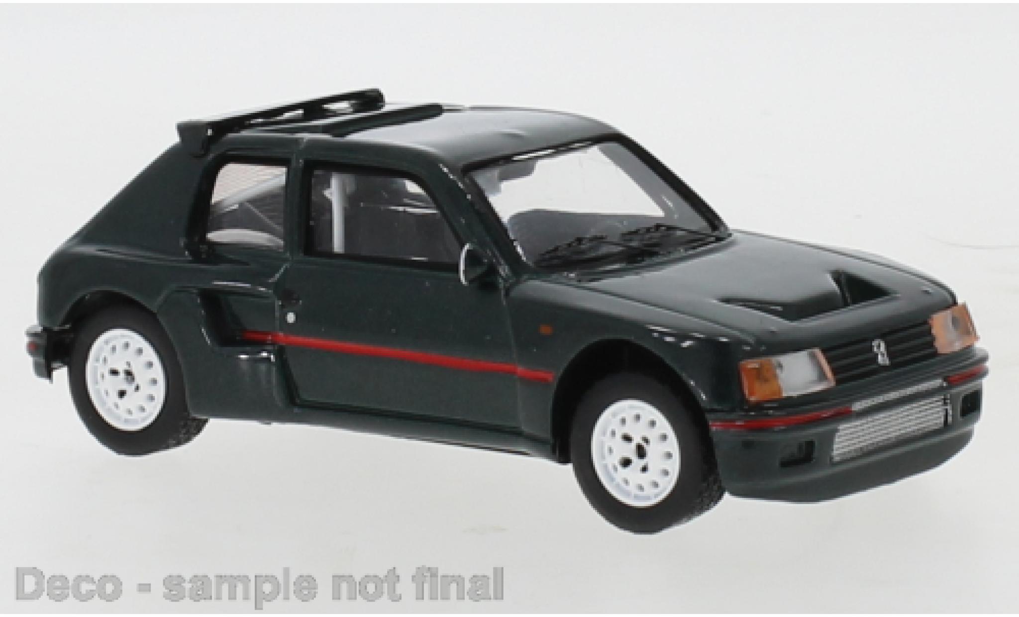 Peugeot 205 1/43 IXO T16 Douane metallic grijs 1987 modelauto