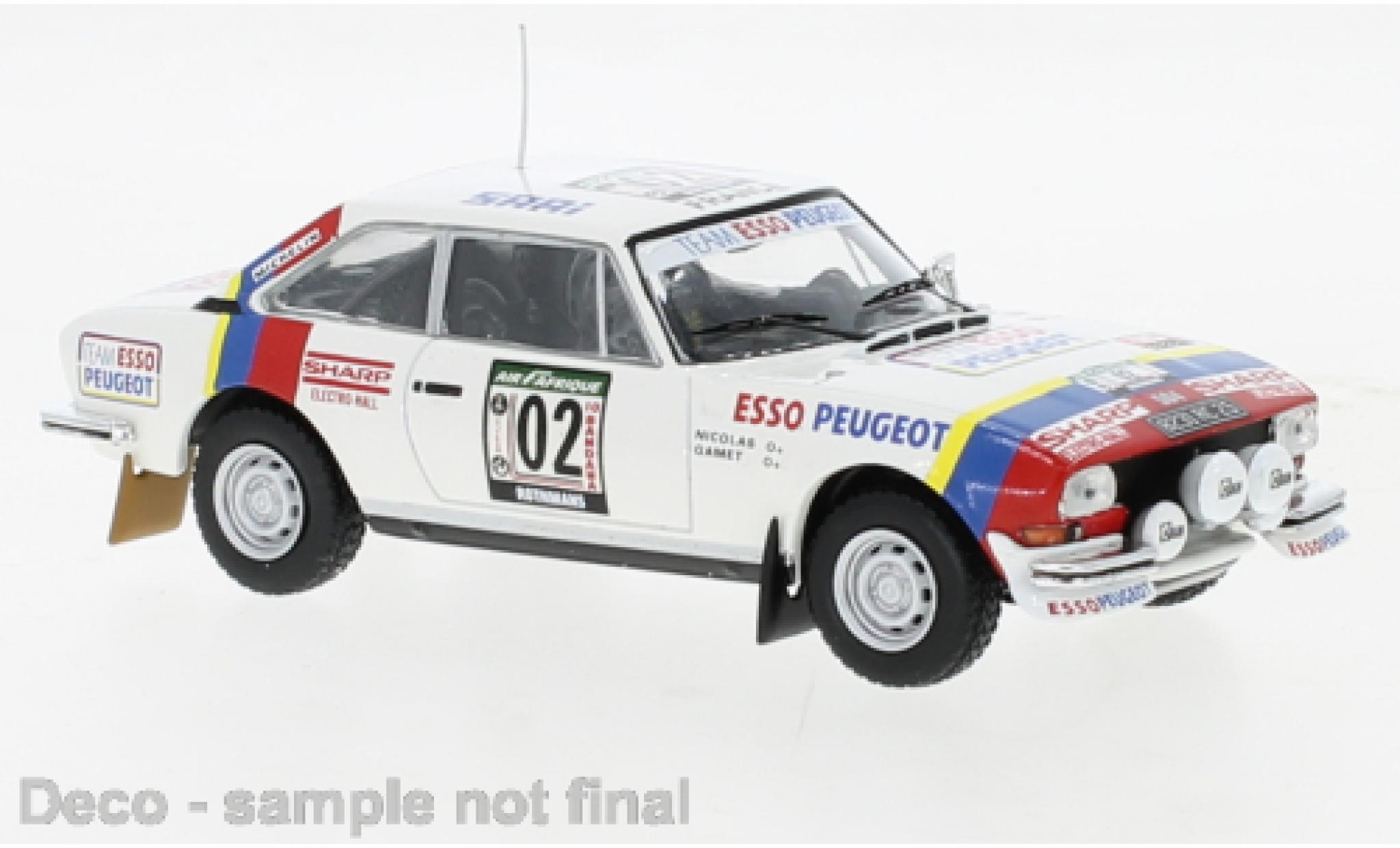 Peugeot 504 1/43 IXO Coupe V6 No.2 Rally WM Rallye Cote d Ivoire 1978 modelauto