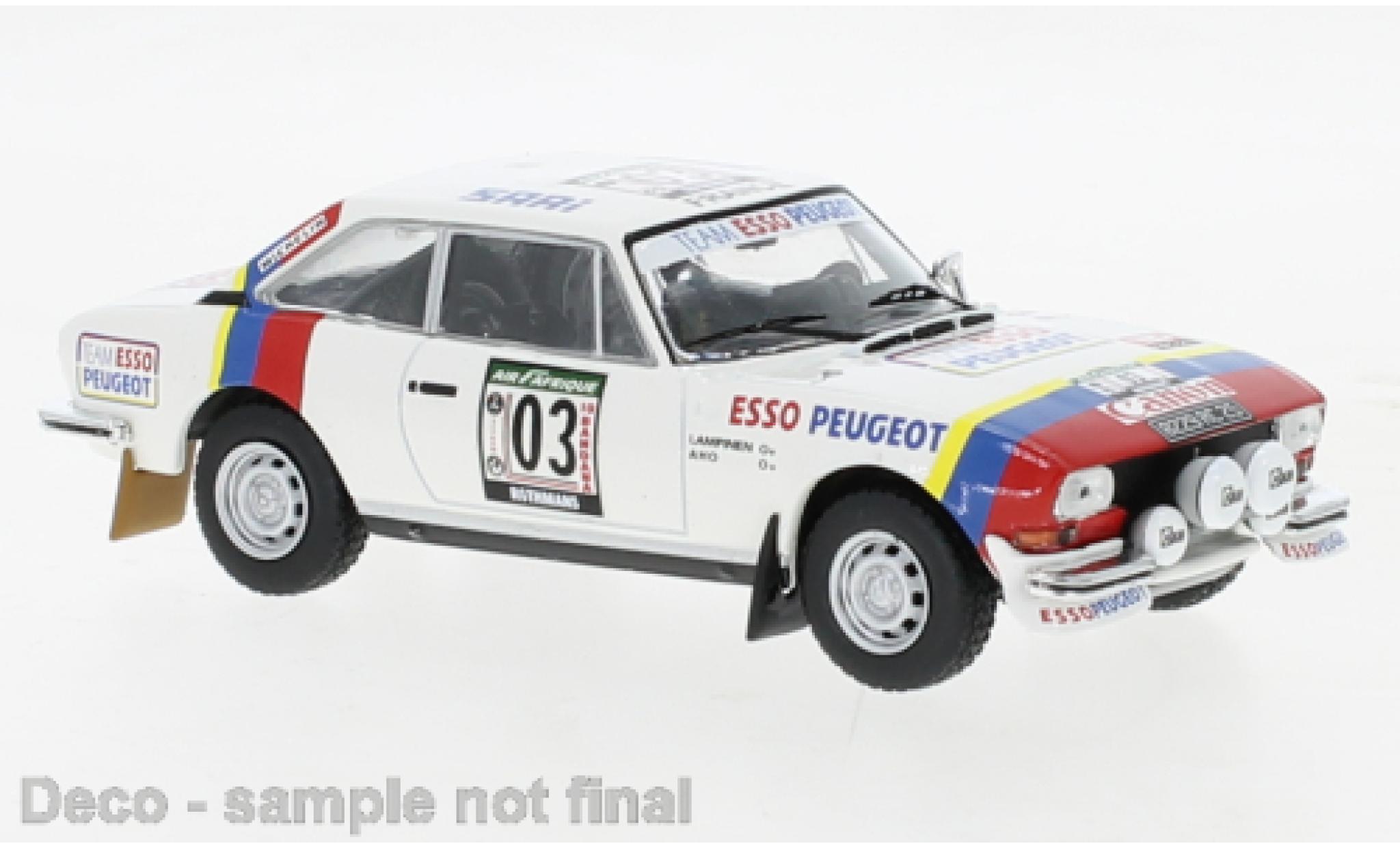 Peugeot 504 1/43 IXO Coupe V6 No.3 Rally WM Rallye Cote d Ivoire 1978 modelauto