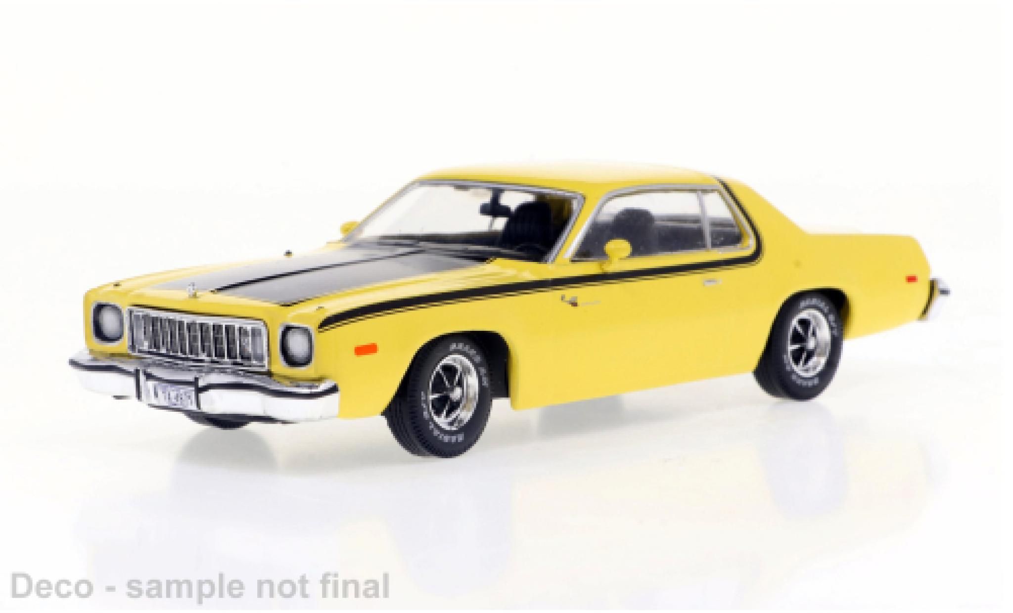 Plymouth Road Runner 1/43 IXO geel 1975 modelauto