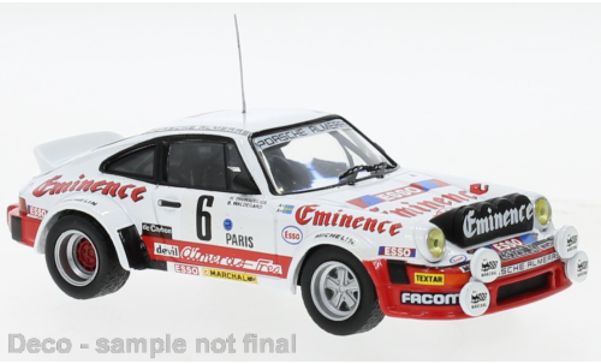 Porsche 930 1/43 IXO 911 SC No.6 Team Almeras Eminence Rally Monte Carlo 1982 modelauto