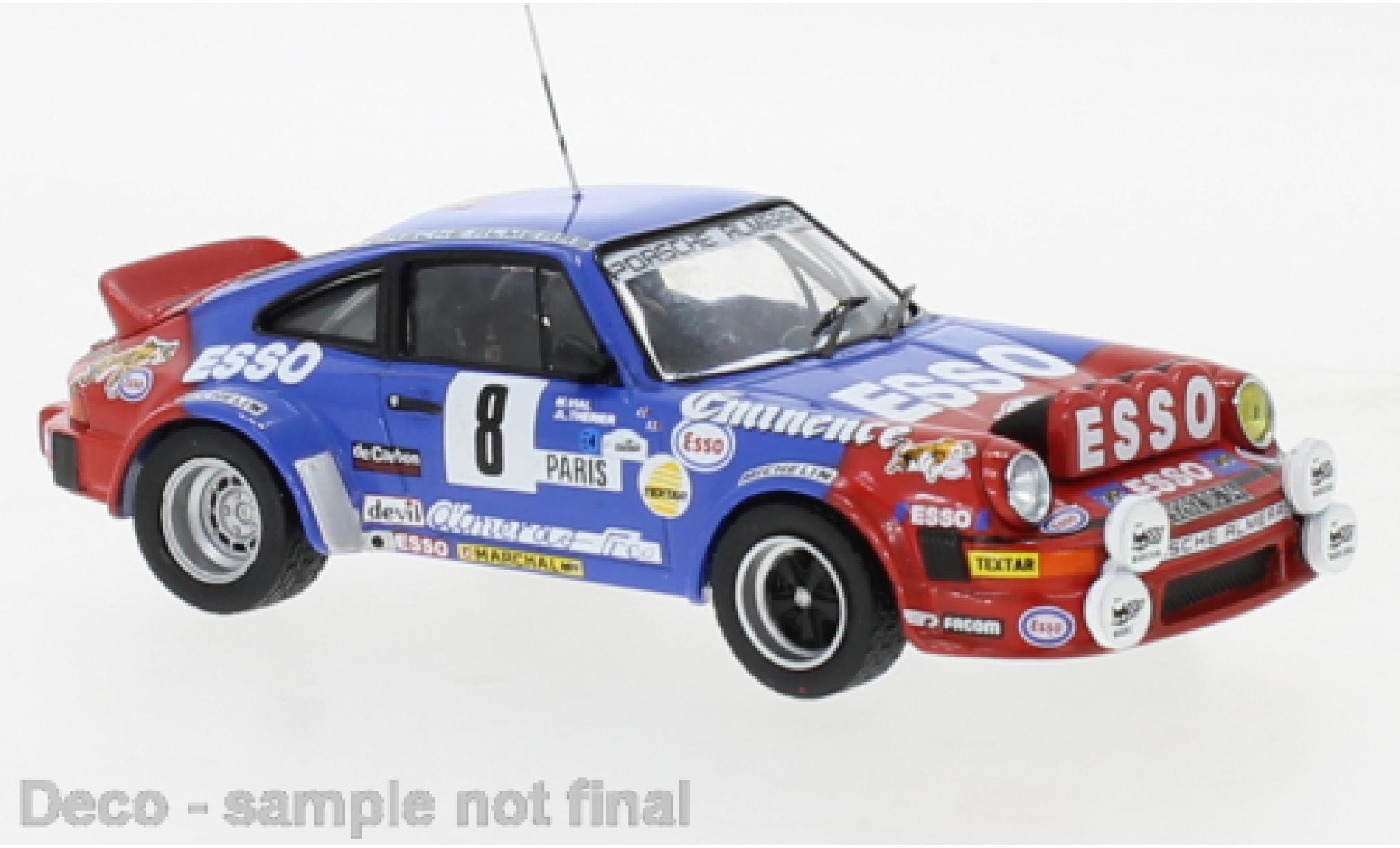 Porsche 930 1/43 IXO 911 SC No.8 Team Almeras Eminence Esso Rallye WM Rally Monte Carlo 1982 modelauto