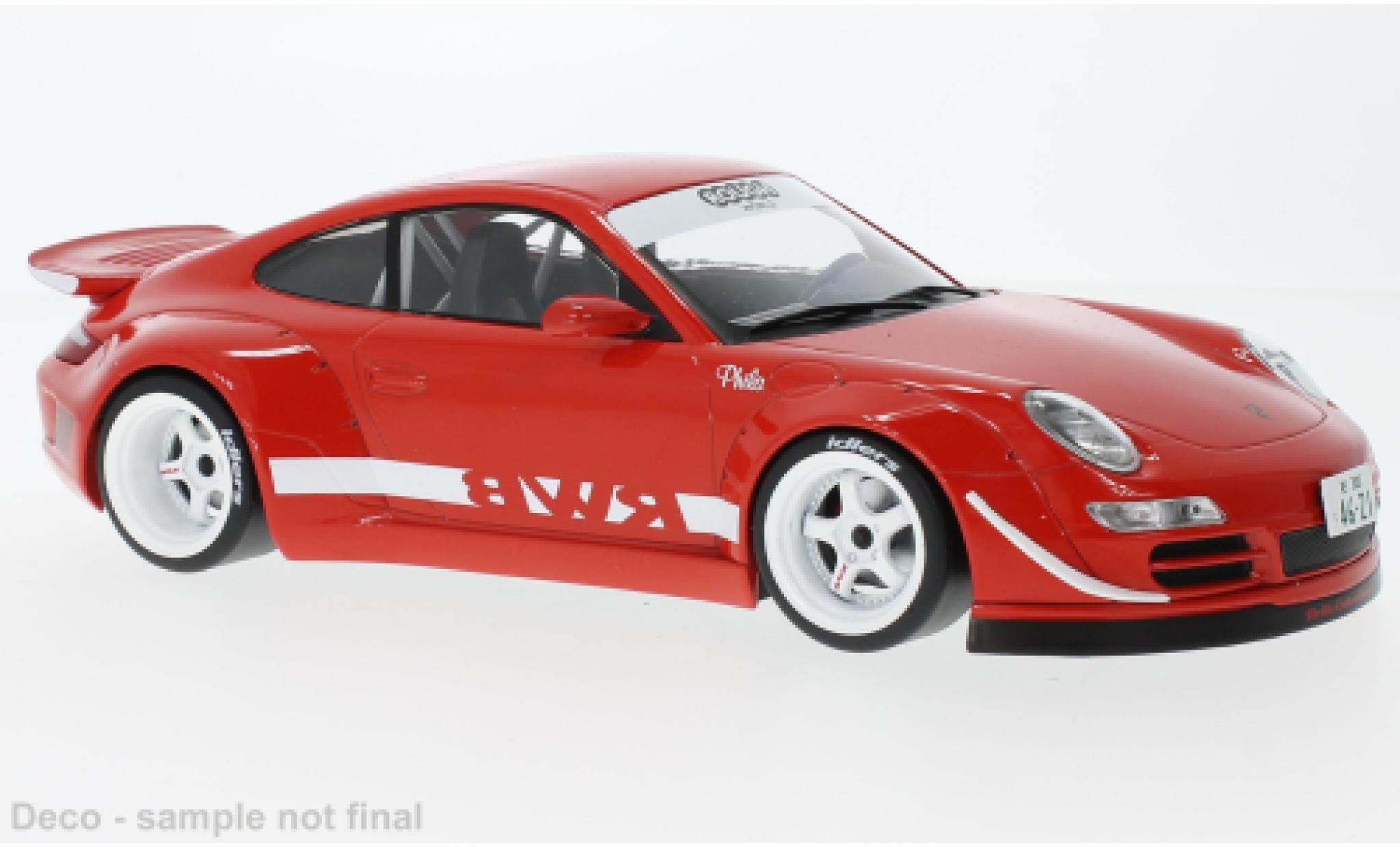 Porsche 997 RWB 1/18 IXO rood modelauto