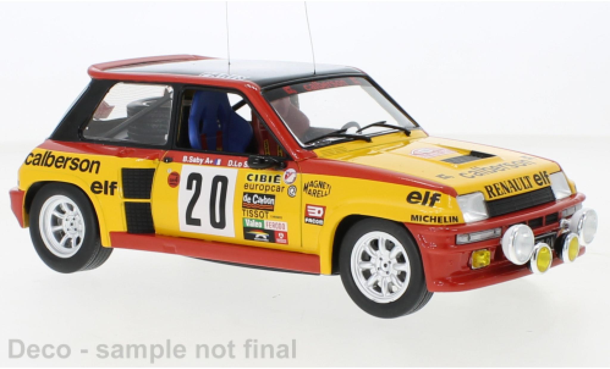 Renault 5 1/18 IXO Turbo No.20 Calberson Rally WM Rally Monte Carlo 1981 modelauto