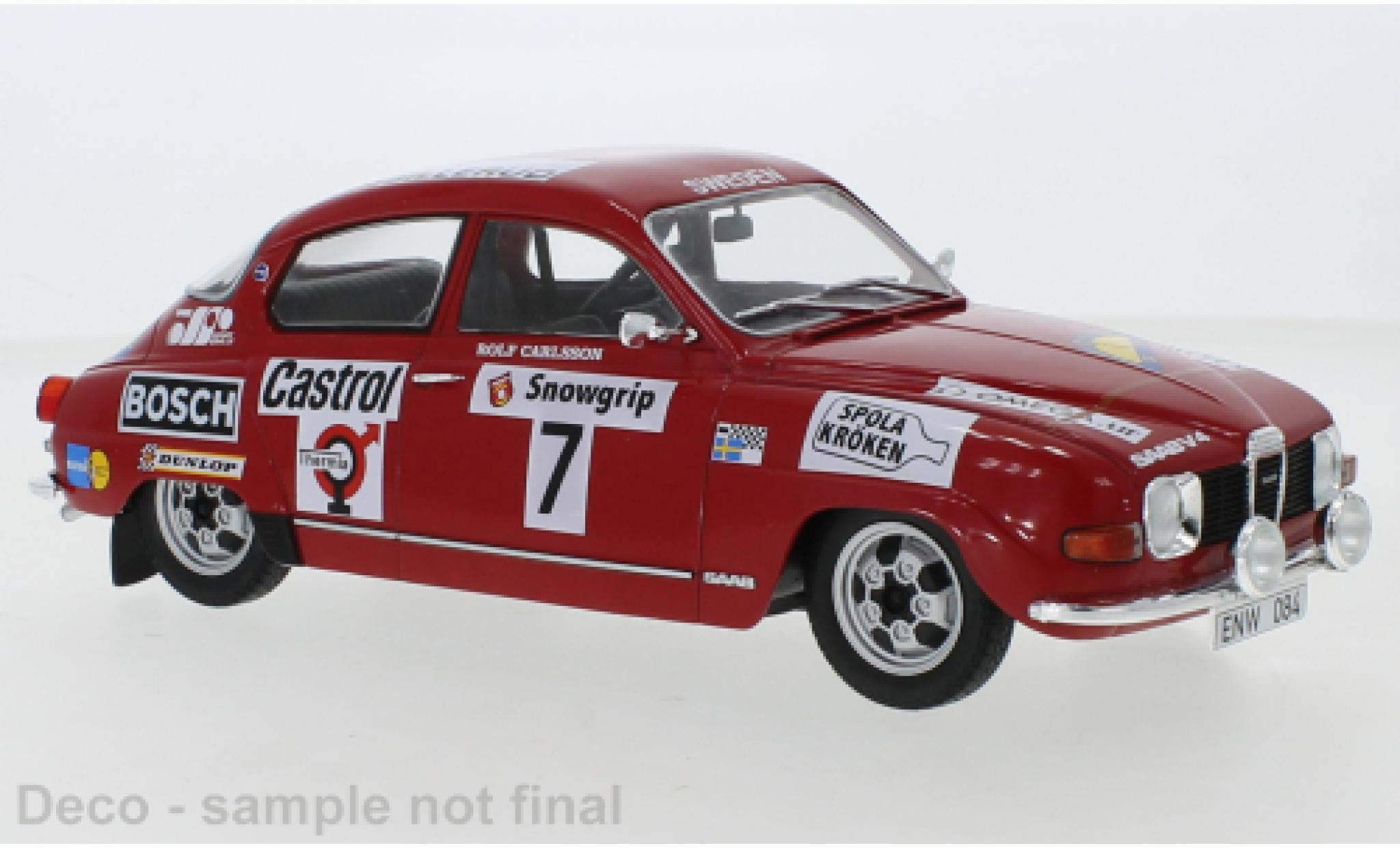 Saab 96 1/18 IXO V4 No.7 Rallye WM Rallye Su&egrave;de 1973 modelauto
