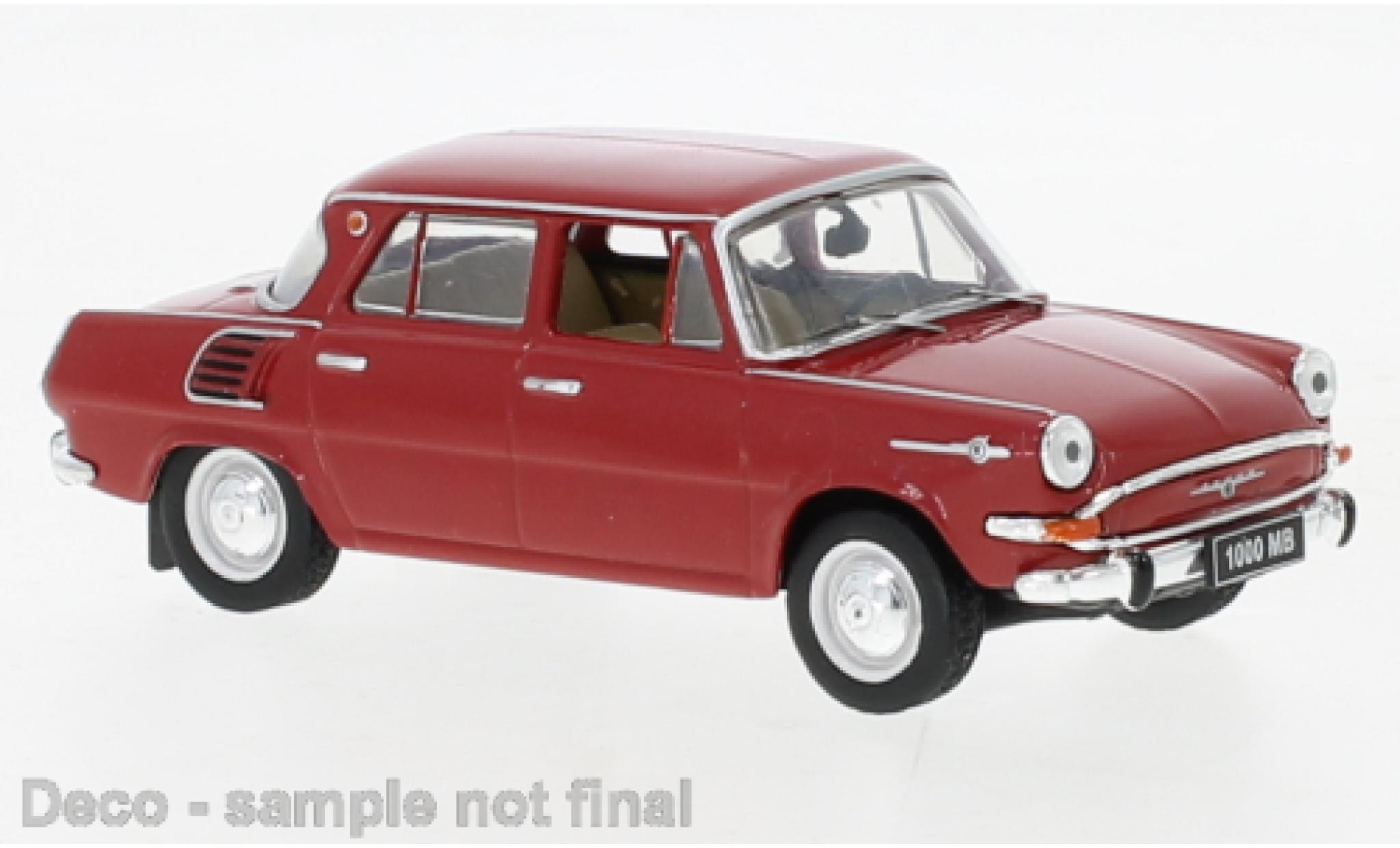 Skoda 1000 1/43 IXO MB rood 1968 modelauto