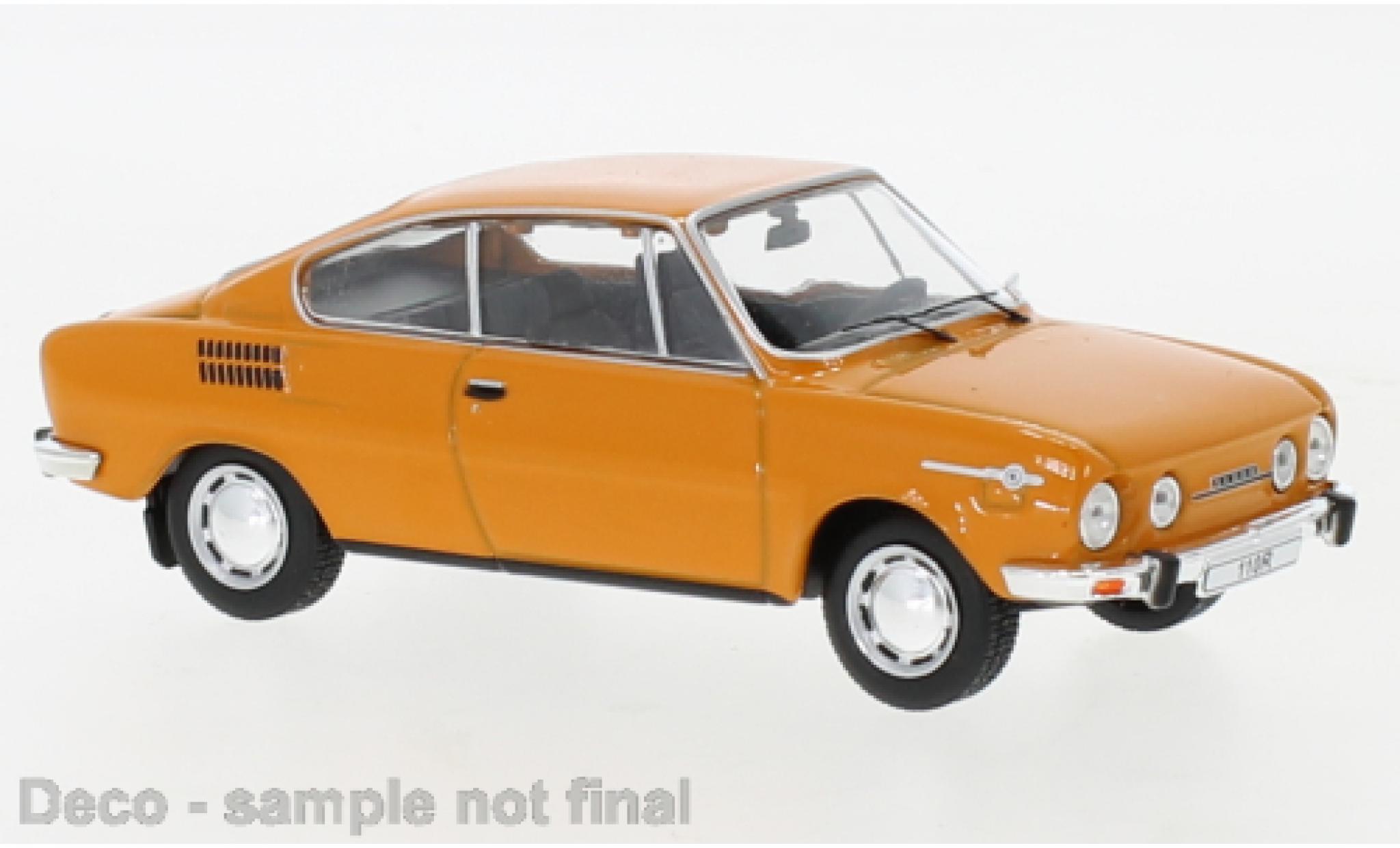 Skoda 110 1/43 IXO R oranje 1978 modelauto