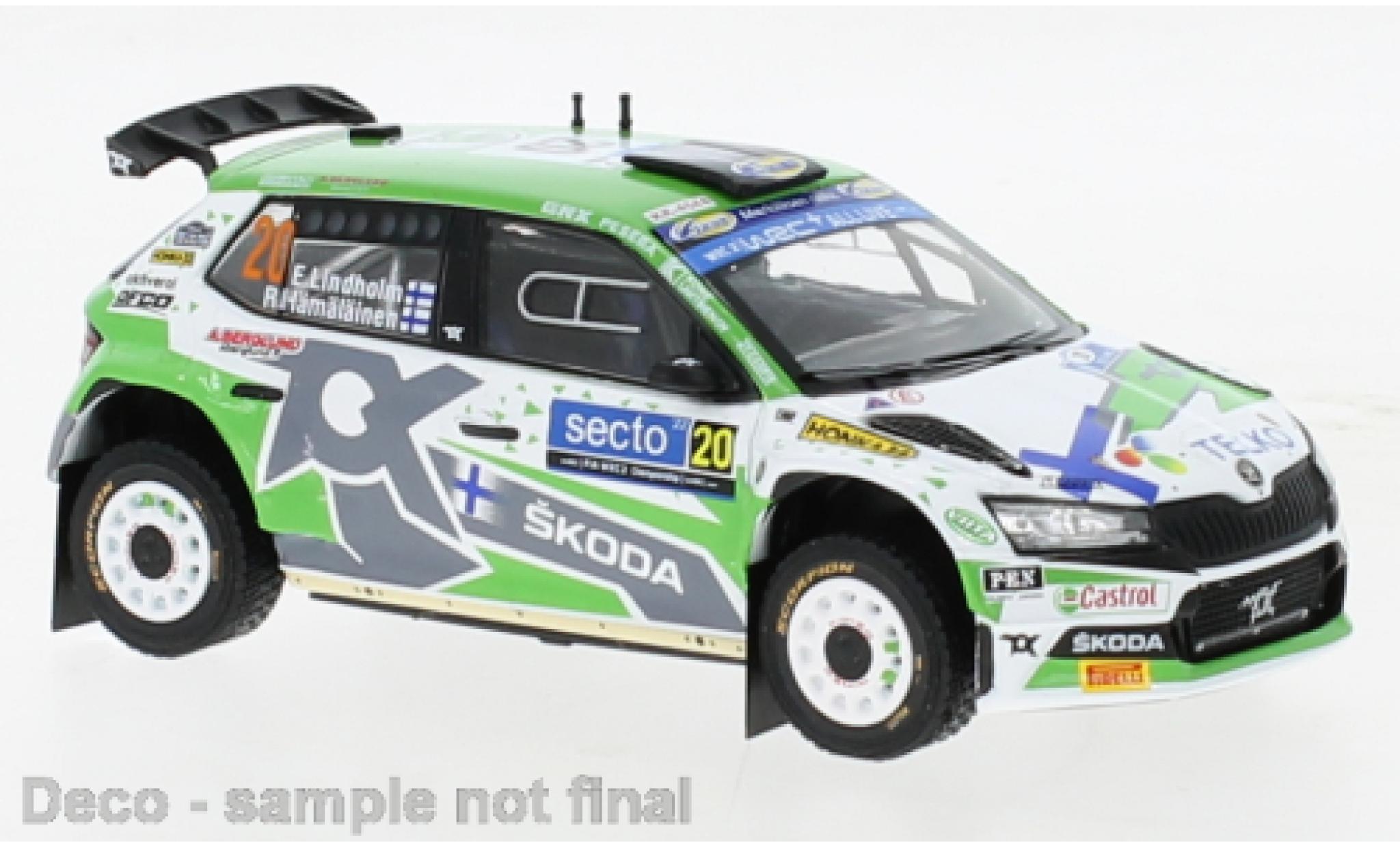Skoda Fabia 1/43 IXO Rally2 EVO No.20 Rallye WM Rallye Finnland 2022 modelauto