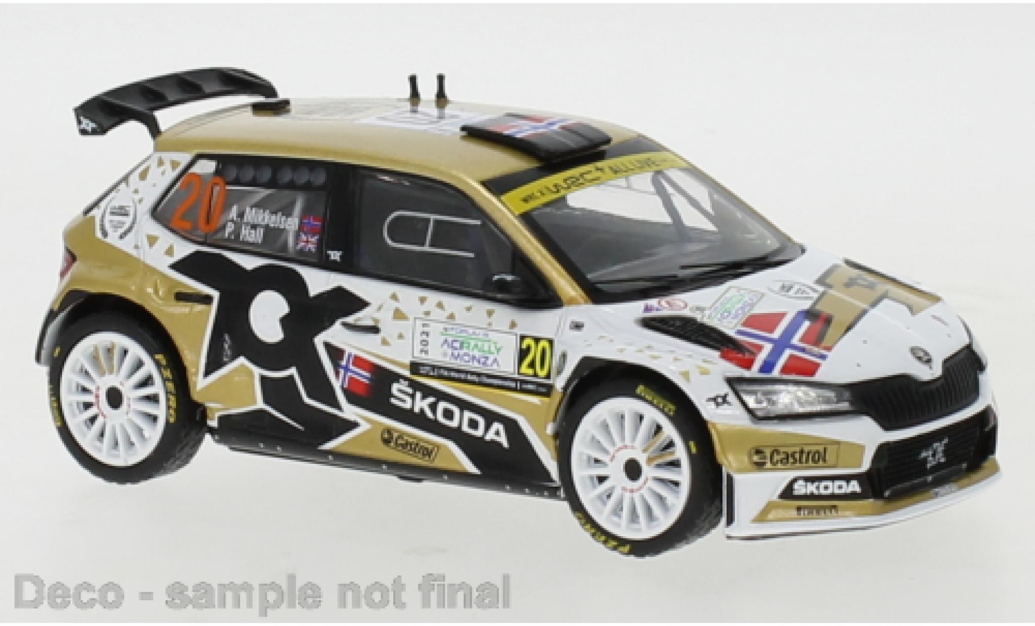 Skoda Fabia 1/43 IXO Rally2 EVO No.20 WRC Rally Monza 2021 modelauto