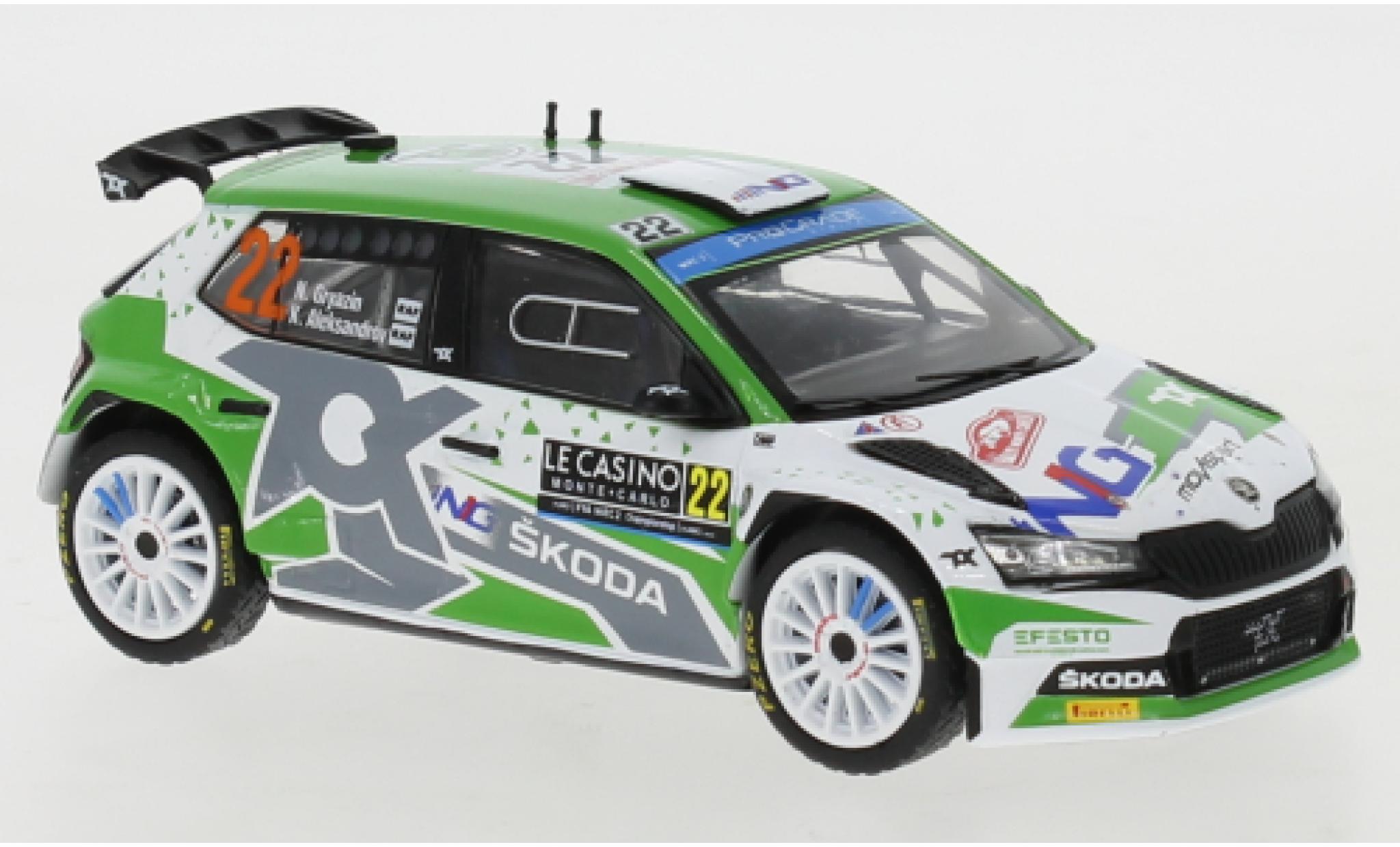 Skoda Fabia 1/43 IXO Rally2 EVO No.22 WRC Rally Monte Carlo 2022 modelauto