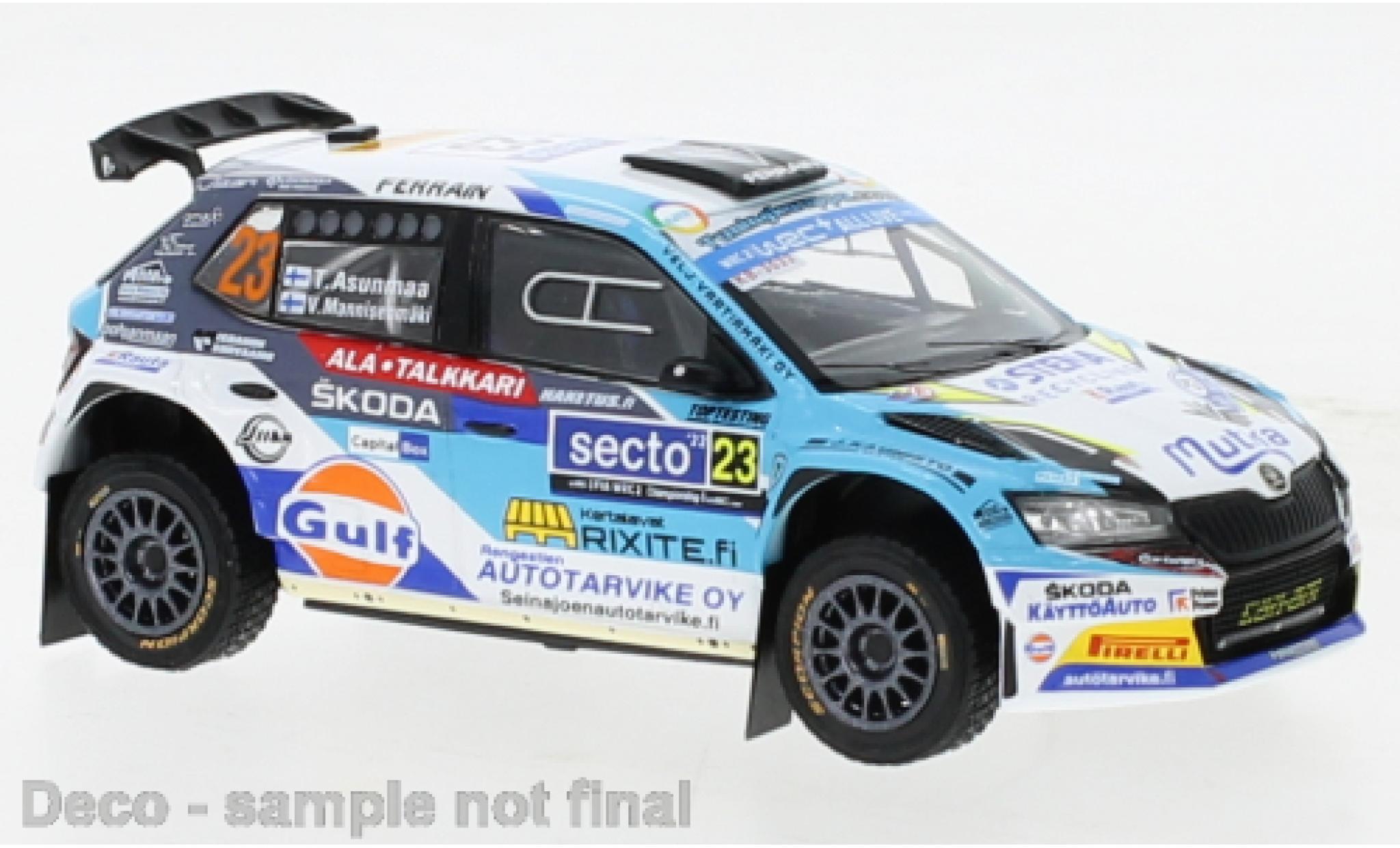 Skoda Fabia 1/43 IXO Rally2 EVO No.23 WRC Rallye Finnland 2022 modelauto
