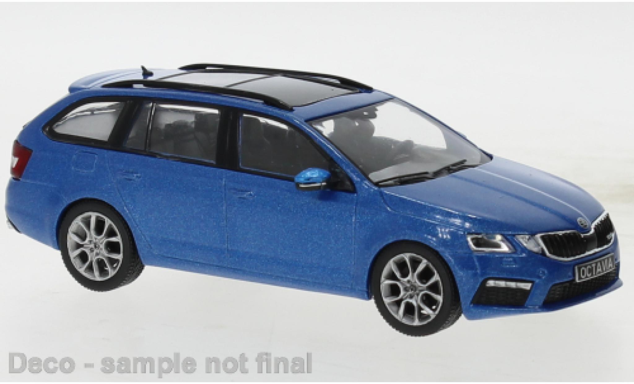 Skoda Octavia 1/43 IXO RS (III) metallic blauw 2014 modelauto
