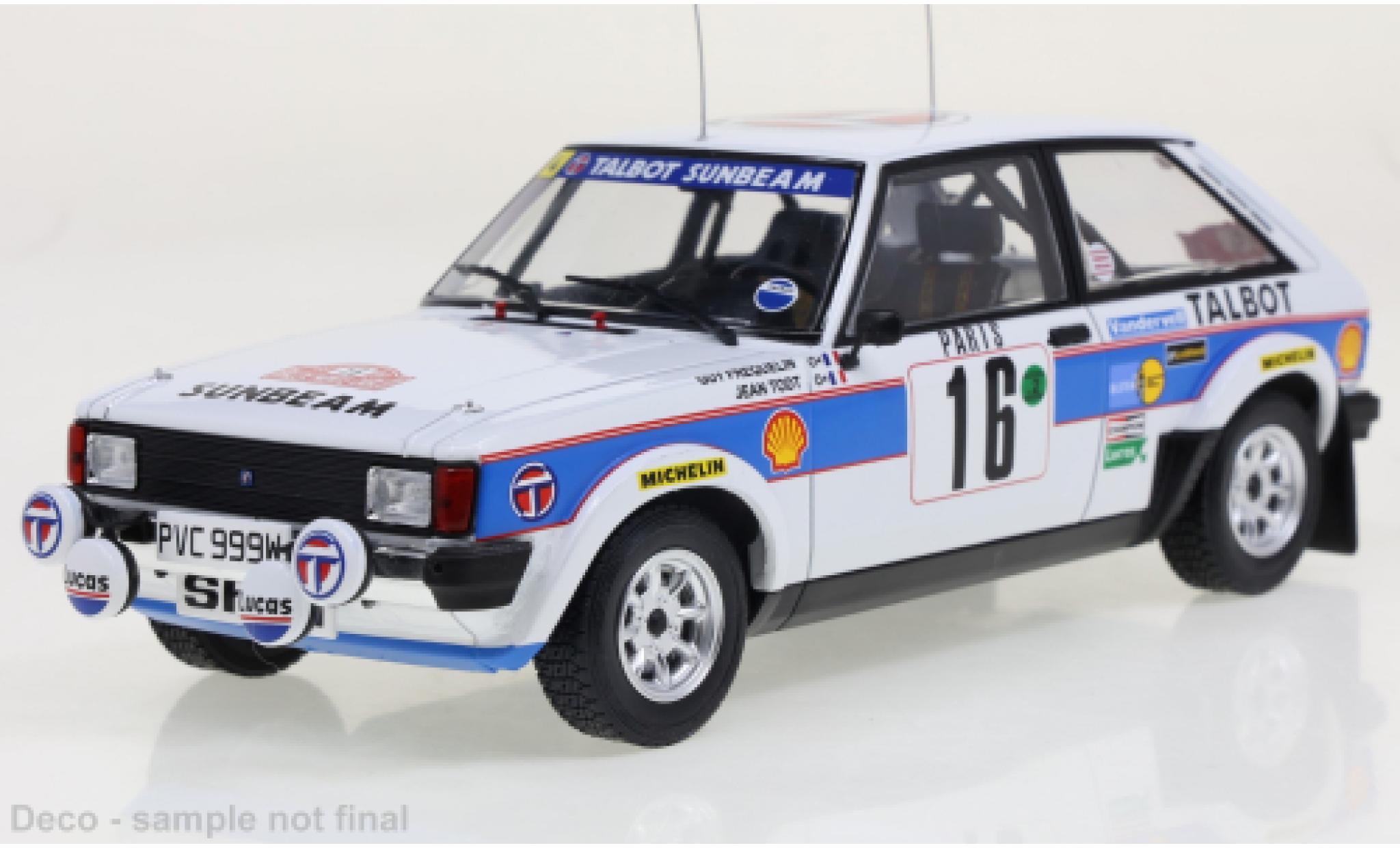 Talbot Sunbeam 1/24 IXO Lotus No.16 Rallye WM Rally Monte Carlo 1981 modelauto
