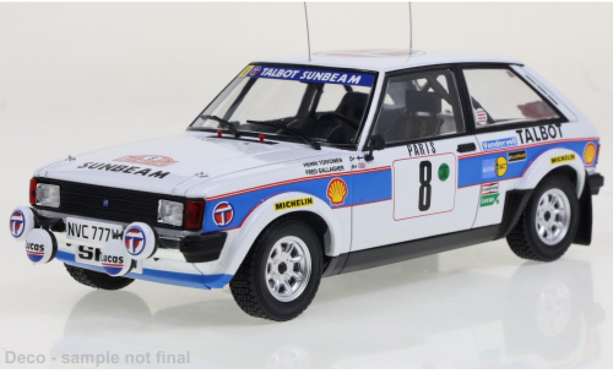 Talbot Sunbeam 1/24 IXO Lotus No.8 Rallye WM Rally Monte Carlo 1981 modelauto