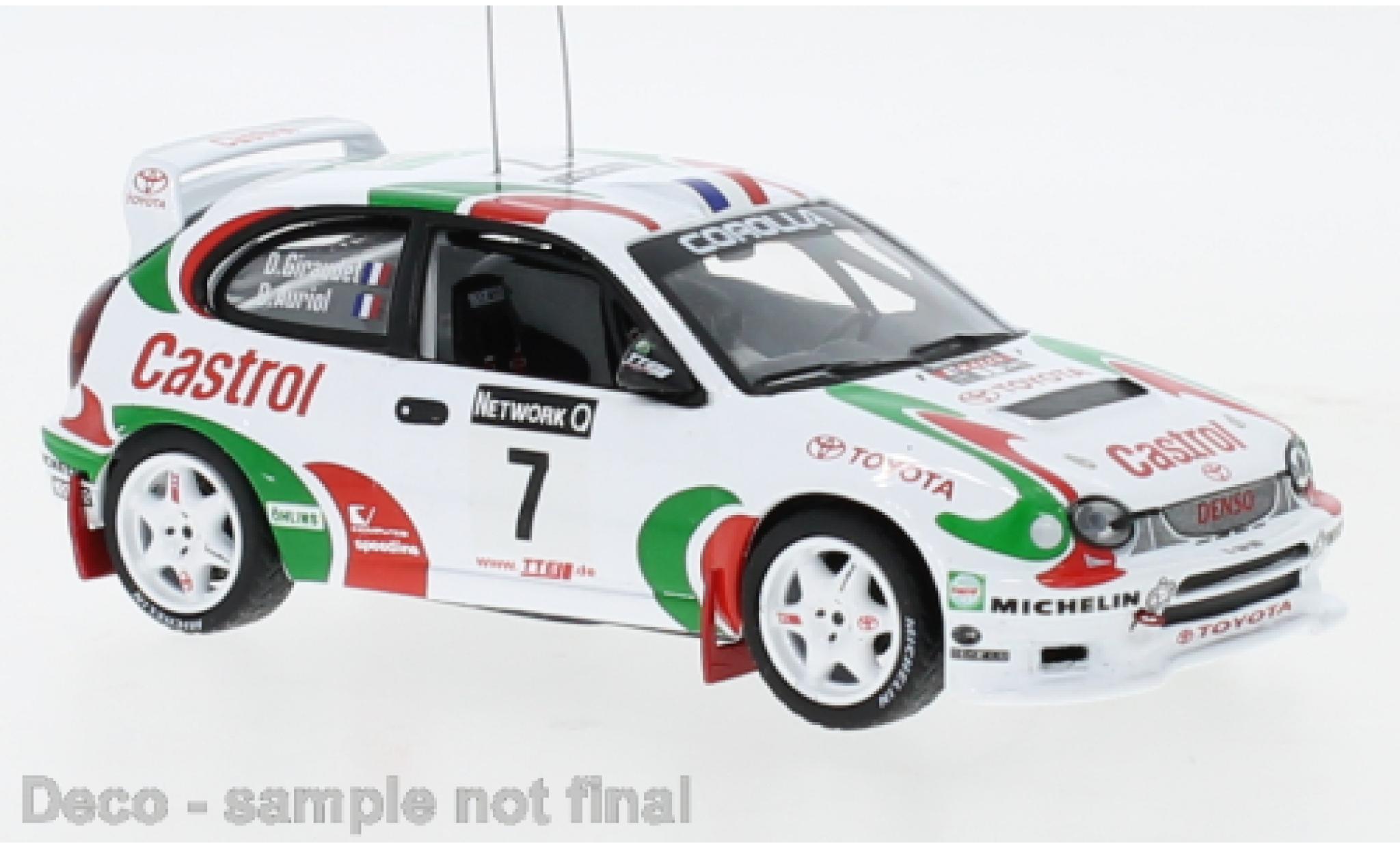 Toyota Corolla 1/43 IXO WRC No.7 Team Europe Rallye WM RAC Rally 1997 modelauto