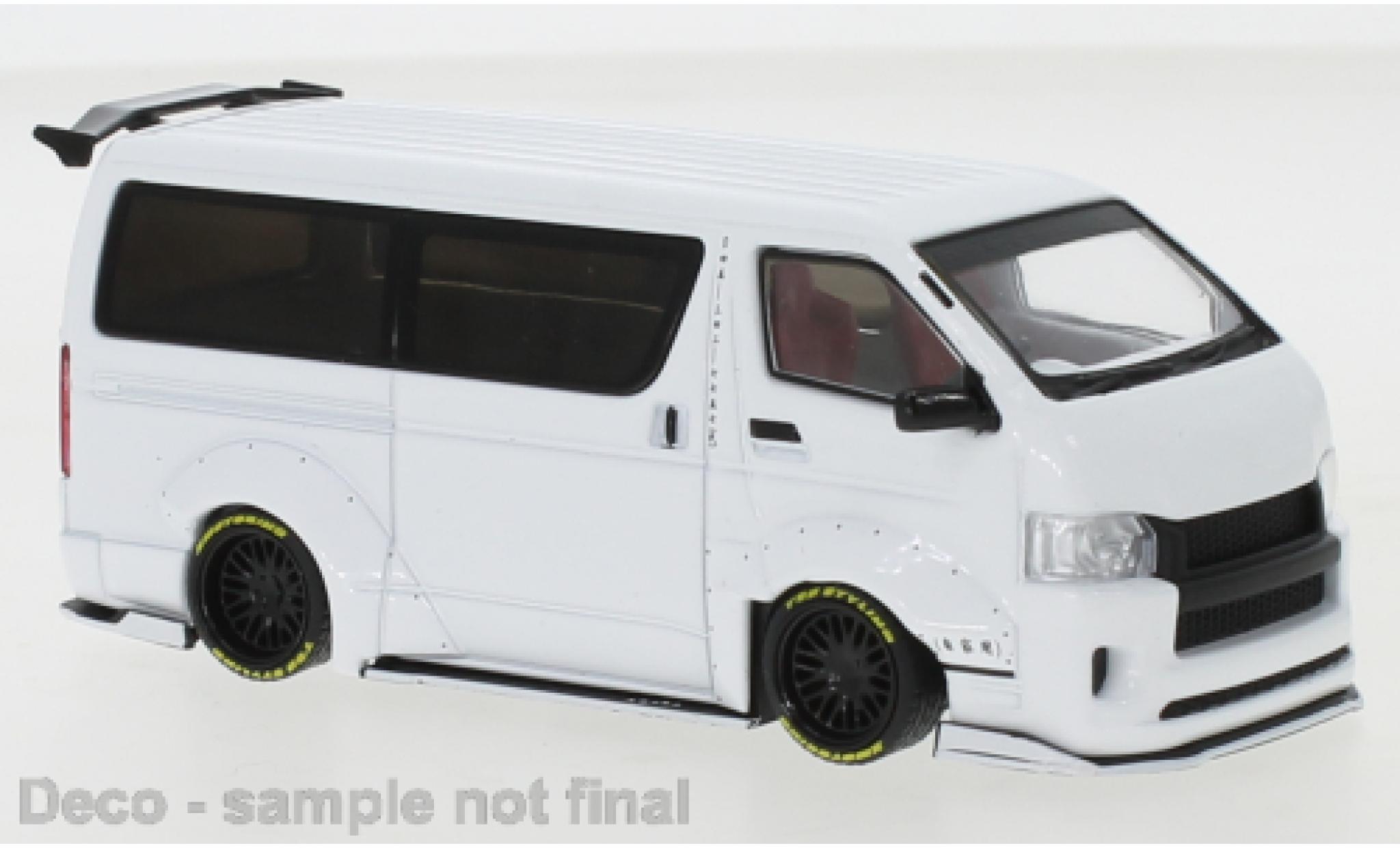 Toyota Hiace 1/43 IXO Widebody metallic wit 2018 modelauto
