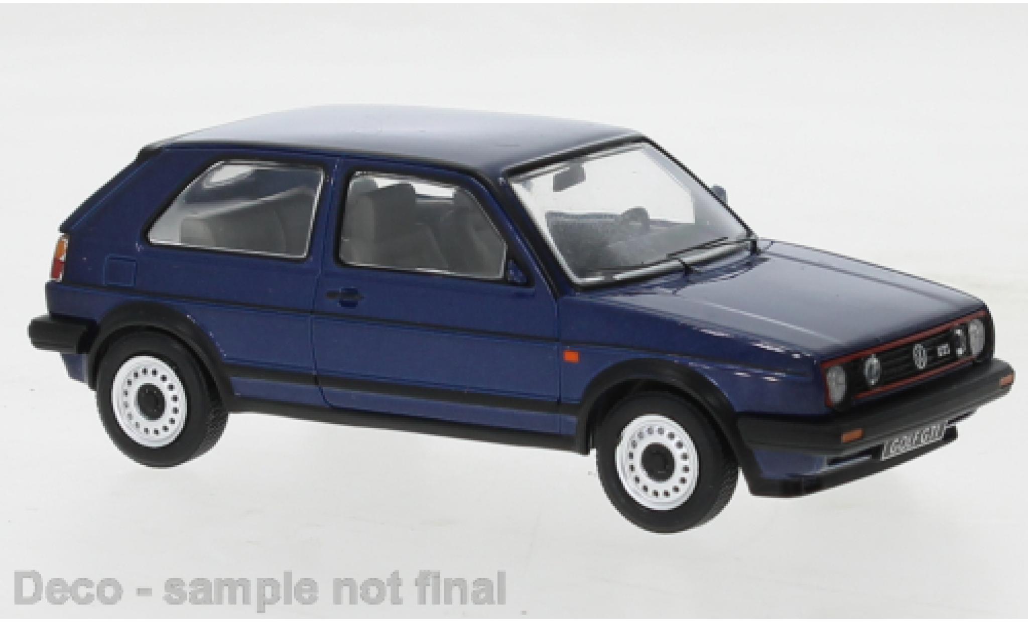 Volkswagen Golf 1/43 IXO GTI (MKII) metallic blauw 1984 modelauto
