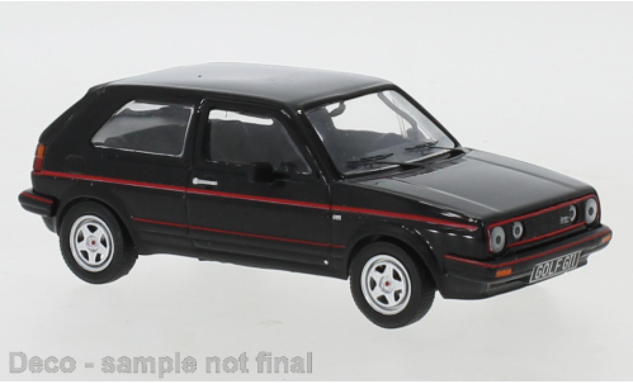 Volkswagen Golf 1/43 IXO II GTI metallic zwart/rood 1984 modelauto