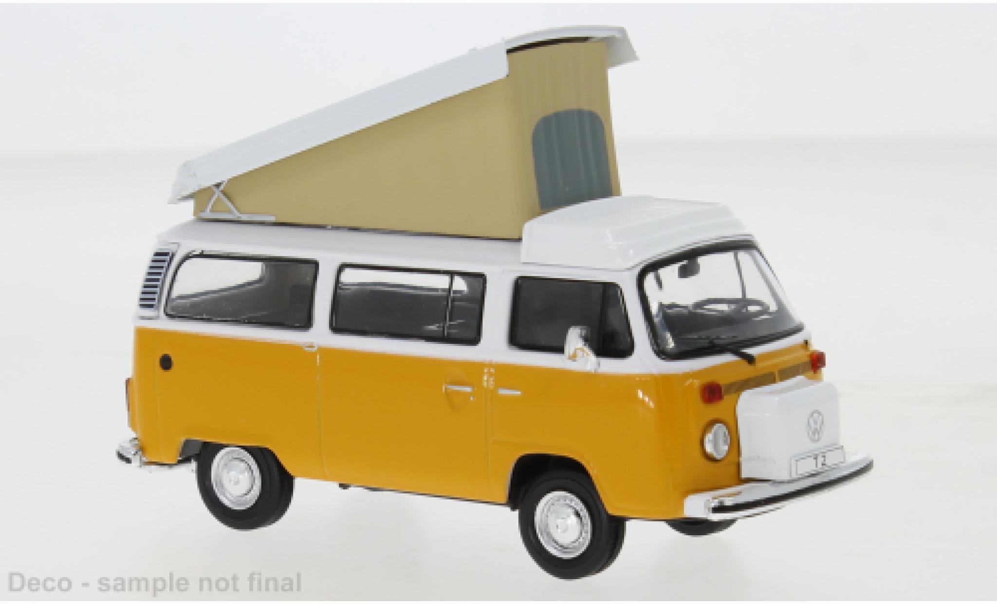 Volkswagen T2 1/43 IXO Westfalia geel/wit 1978 modelauto