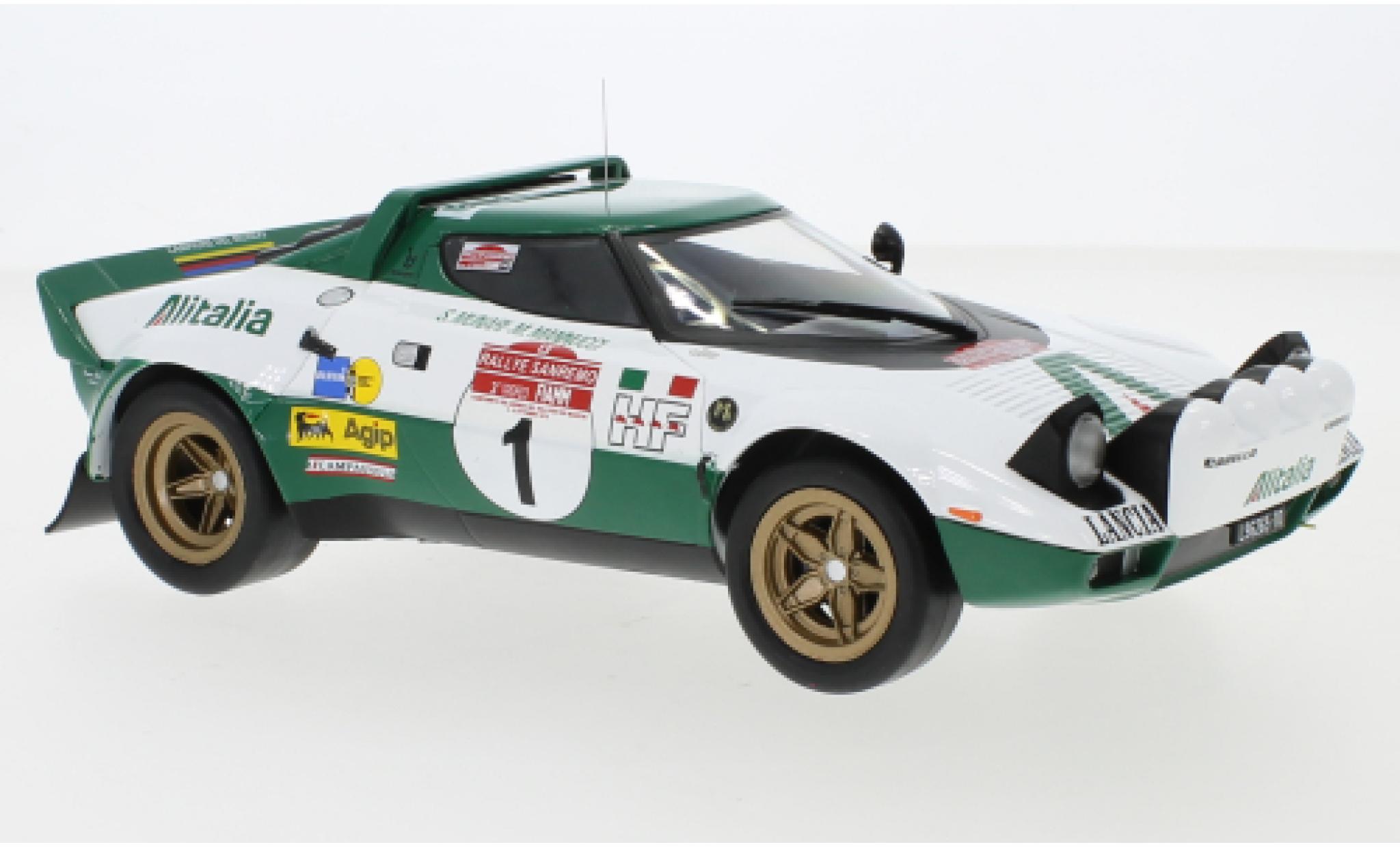 Lancia Stratos 1/18 IXO HF No.1 Alitalia Rallye WM Rally San Remo 1975 S.Munari/M.Mannucci modelauto