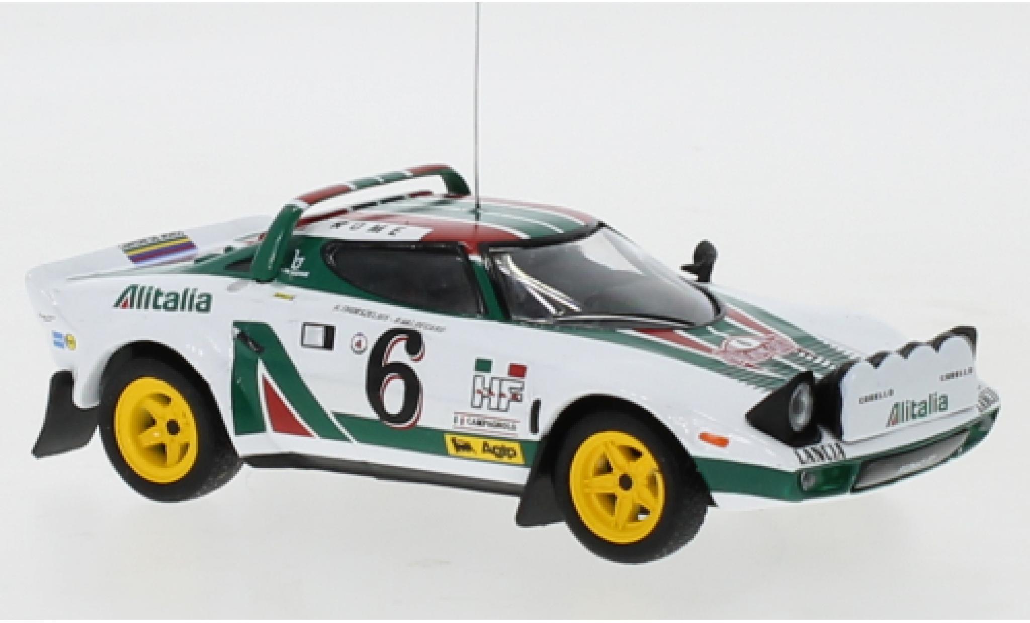 Lancia Stratos 1/43 IXO HF No.6 Alitalia Racing Team Alitalia Rallye Monte Carlo 1976 B.Waldegard/H.Thorszelius modelauto