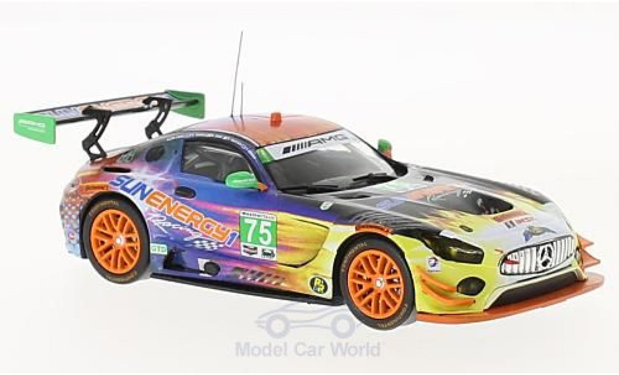 Mercedes AMG GT 1/43 IXO 3 No.75 Sun Energy1 Racing 24h Daytona 2017 M.Engel/K.Habul/B.Said/T.Vautier modelauto