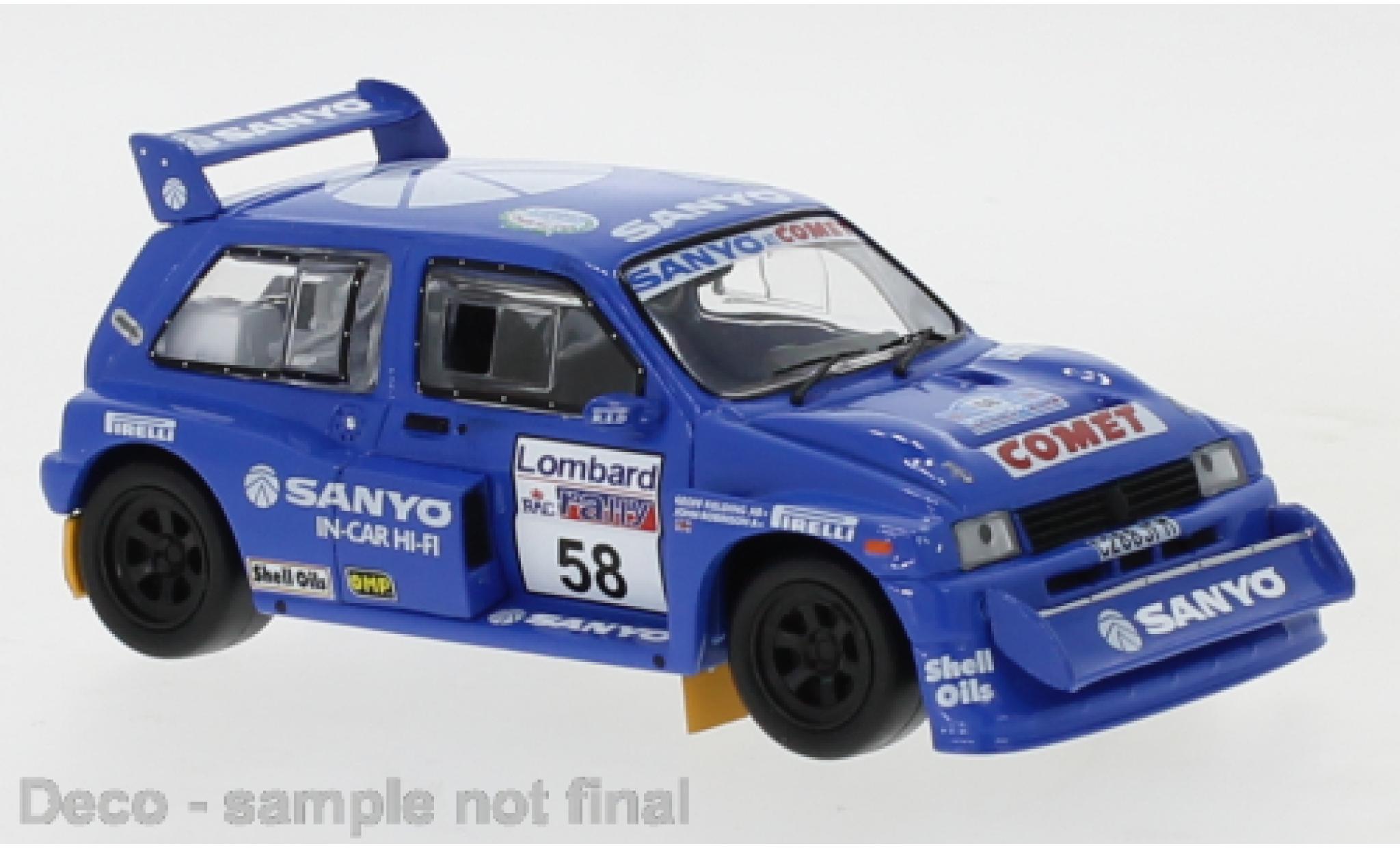 MG Metro 1/43 IXO 6R4 RHD No.58 Sanyo RAC Rally 1986 G.Fielding/J.Robinson modelauto