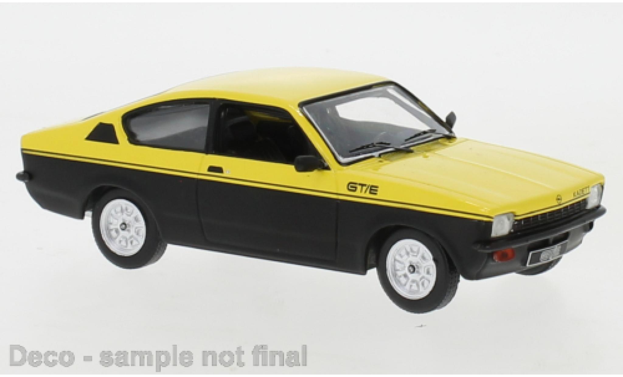 Opel Kadett 1/43 IXO C Coupe GT/E geel/zwart 1976 modelauto