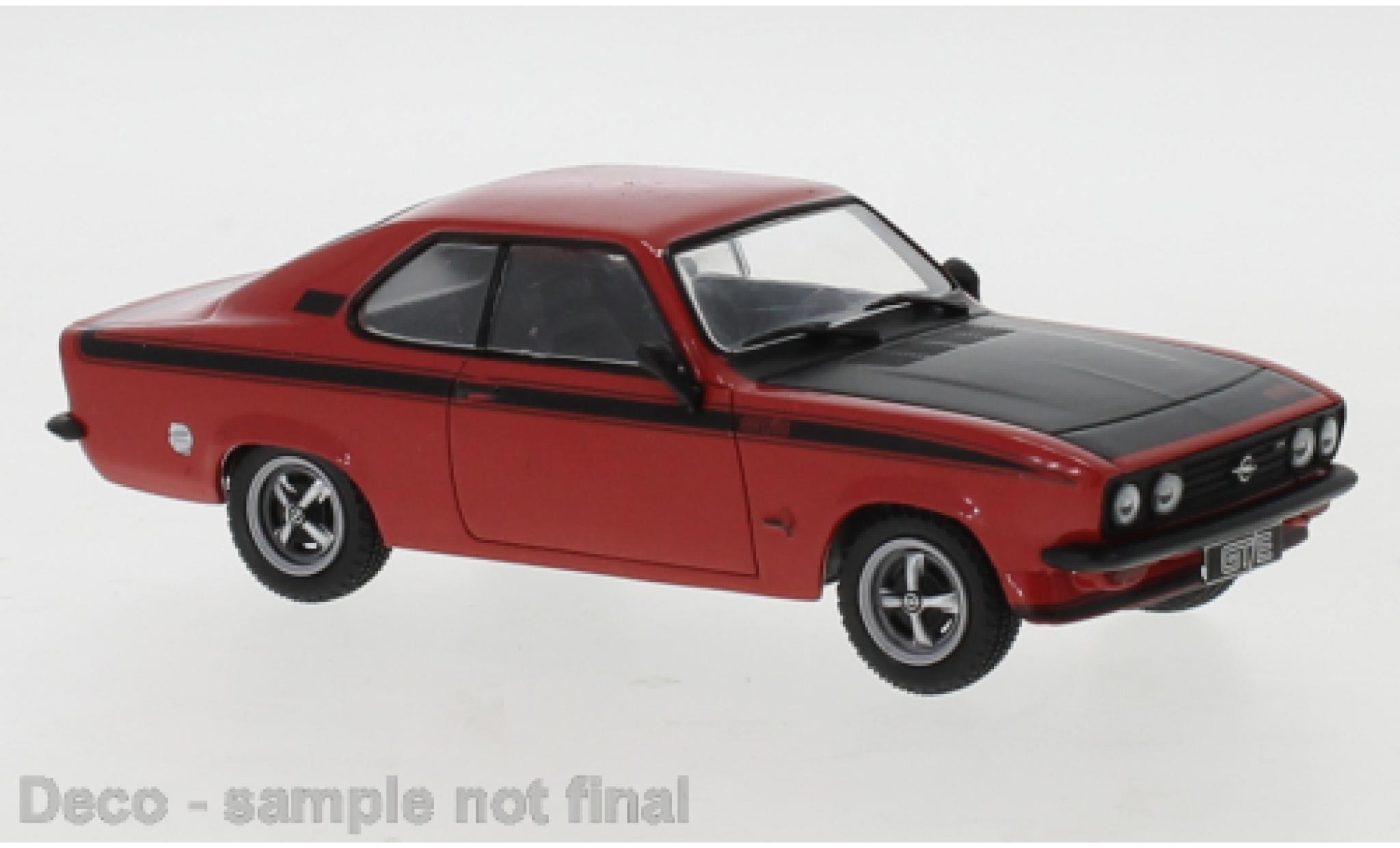 Opel Manta 1/43 IXO A Turbo rood/matt-zwart 1973 modelauto