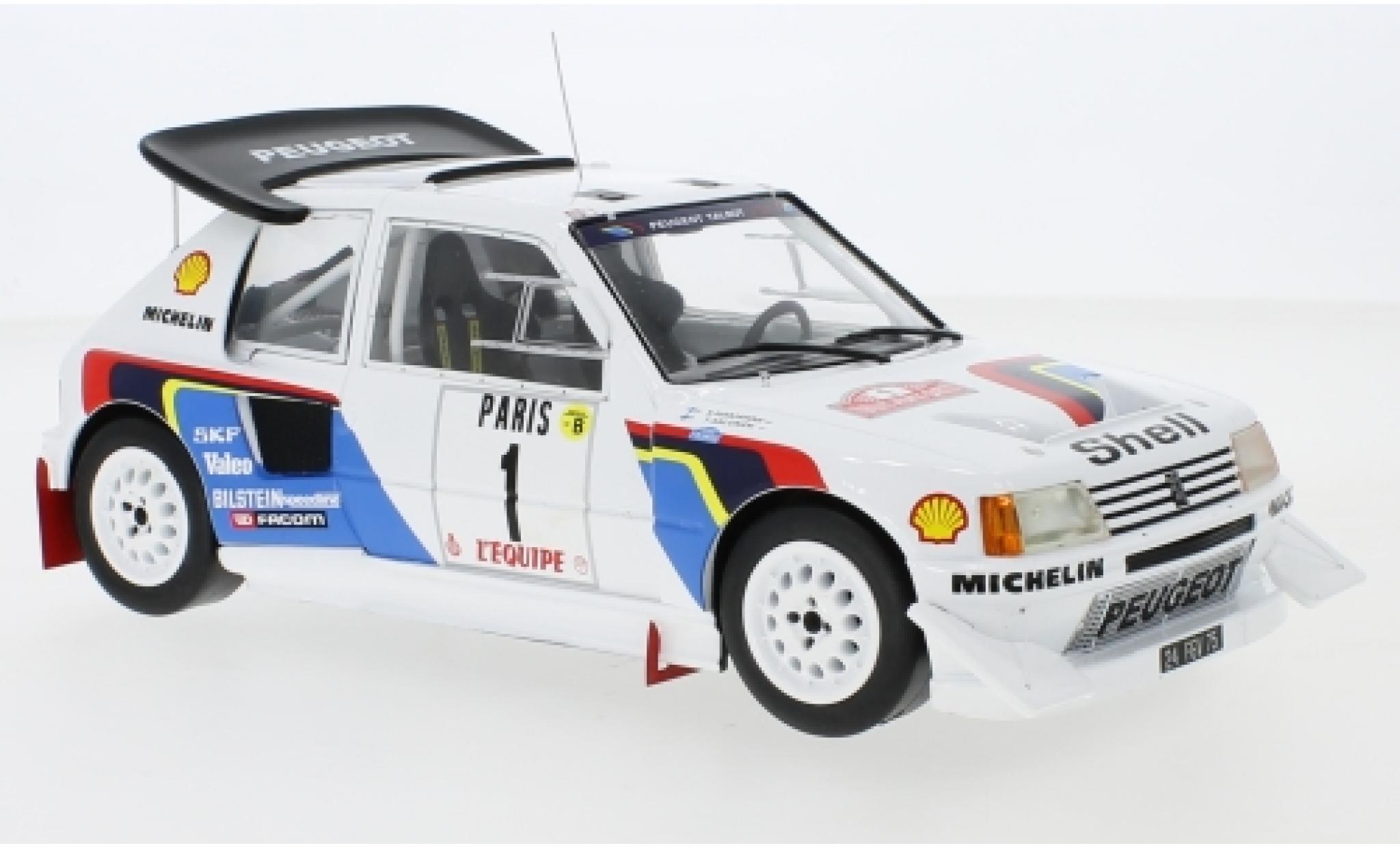 Peugeot 205 1/18 IXO T16 E2 No.1 Talbot Sport Rallye WM Rallye Monte Carlo 1986 T.Salonen/S.Harjanne modelauto