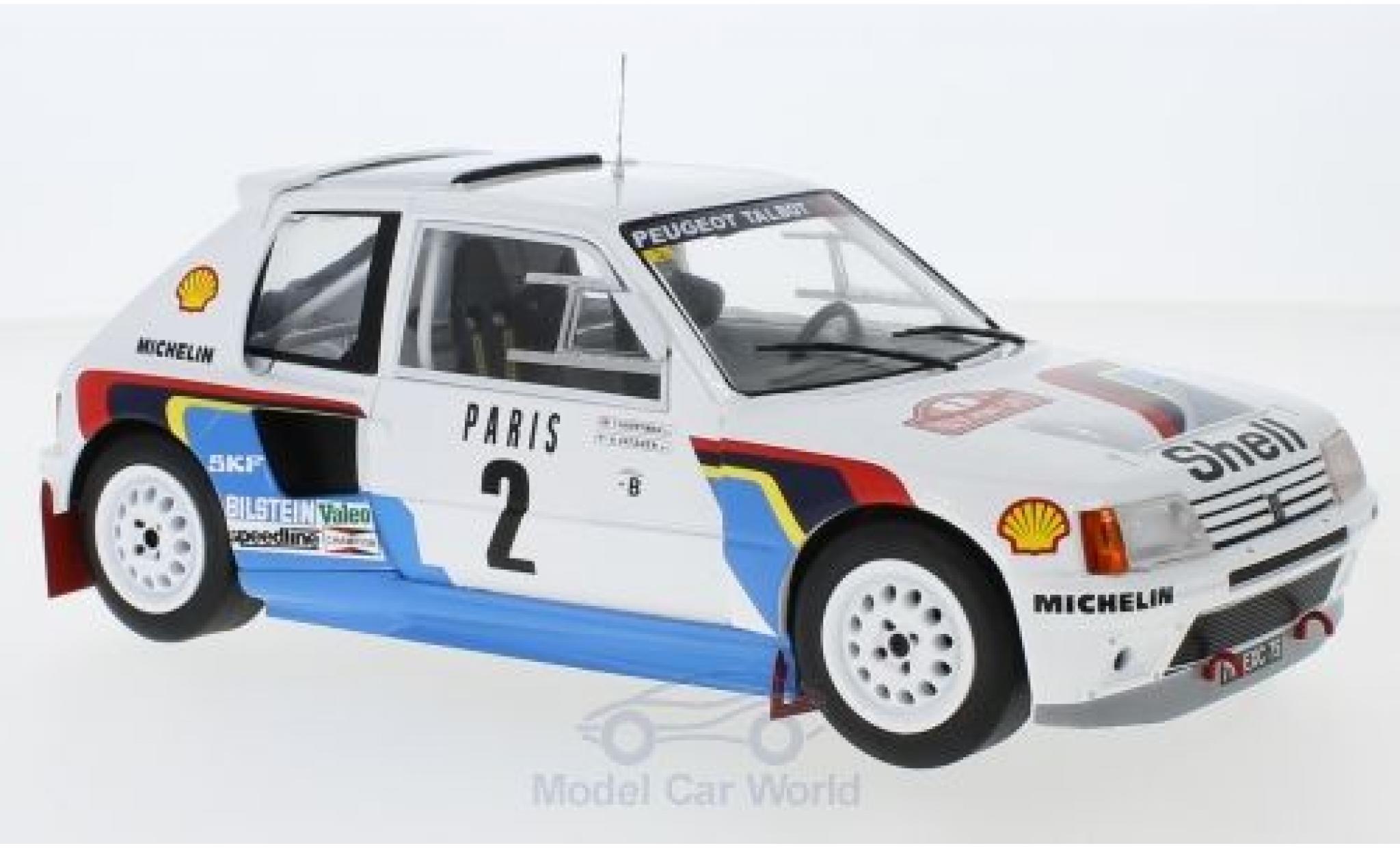 Peugeot 205 1/18 IXO T16 No.2 Rallye WM Rallye Monte Carlo 1985 A.Vatanen/T.Harryman modelauto
