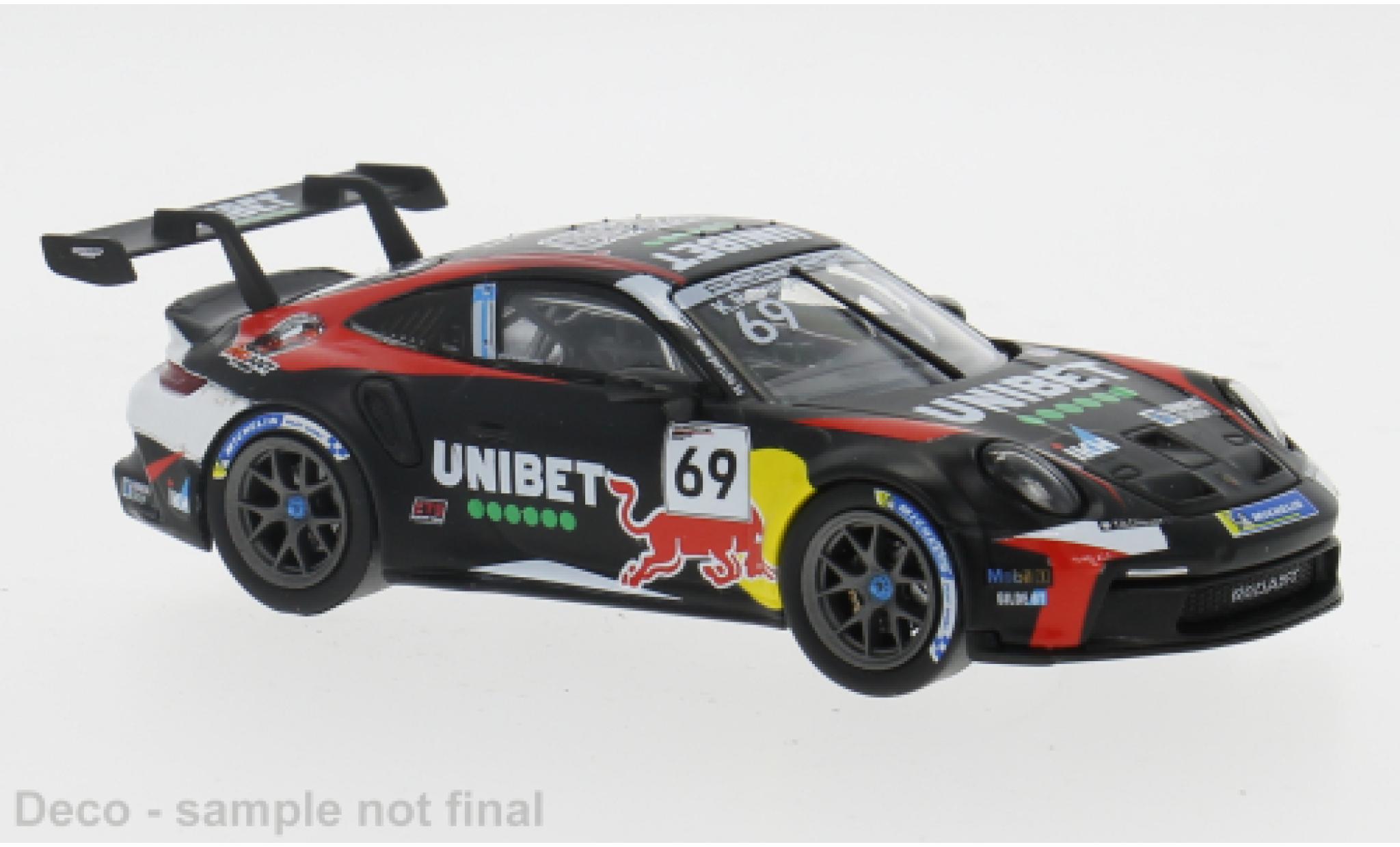 Porsche 992 GT3 1/43 IXO 911 Cup  Cup Zolder 2024 #69 1:43 modelauto