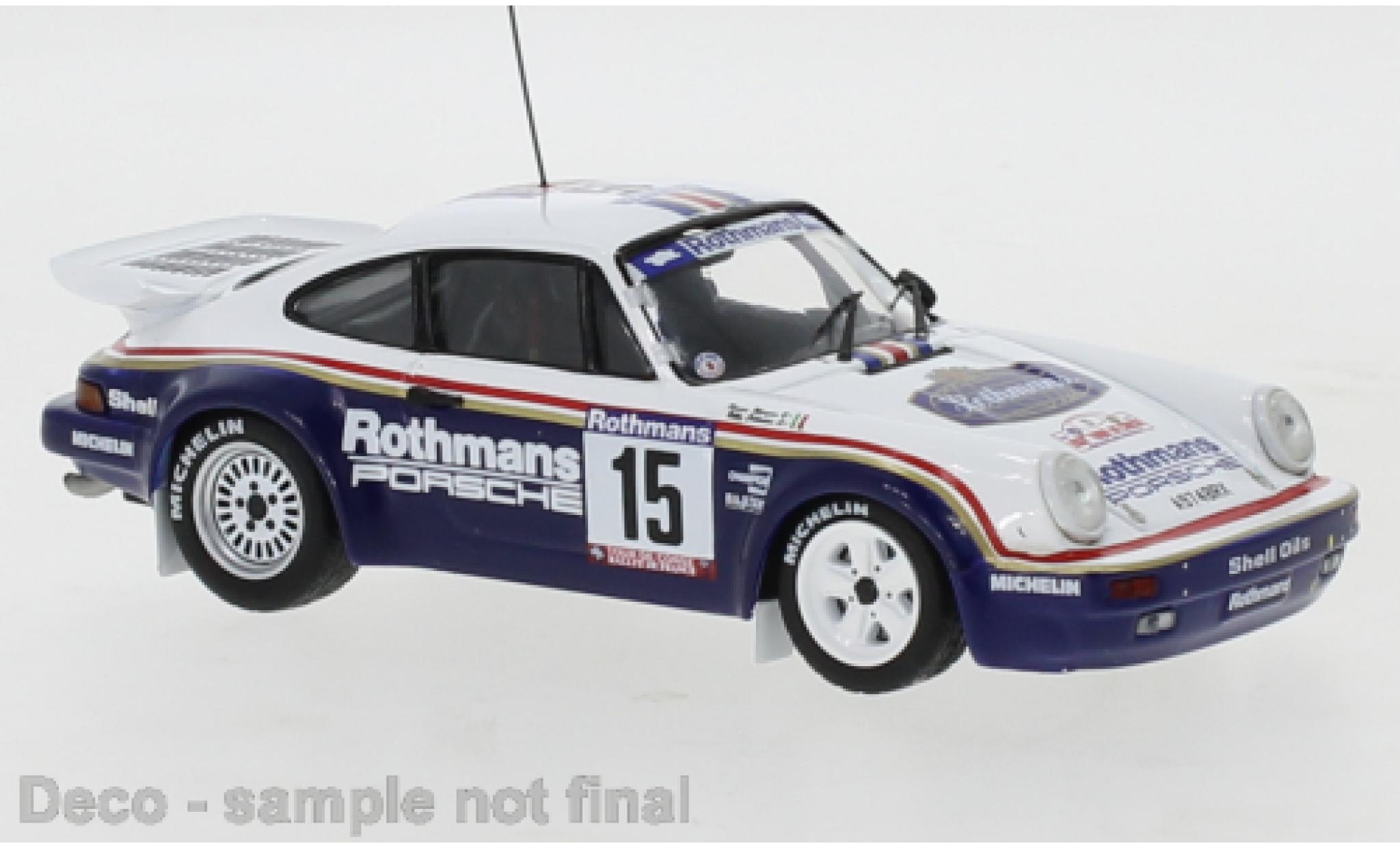 Porsche 930 1/43 IXO 911 SC/RS No.15 Rallye Tour de Corse 1985 B.Coleman/R.Morgan modelauto