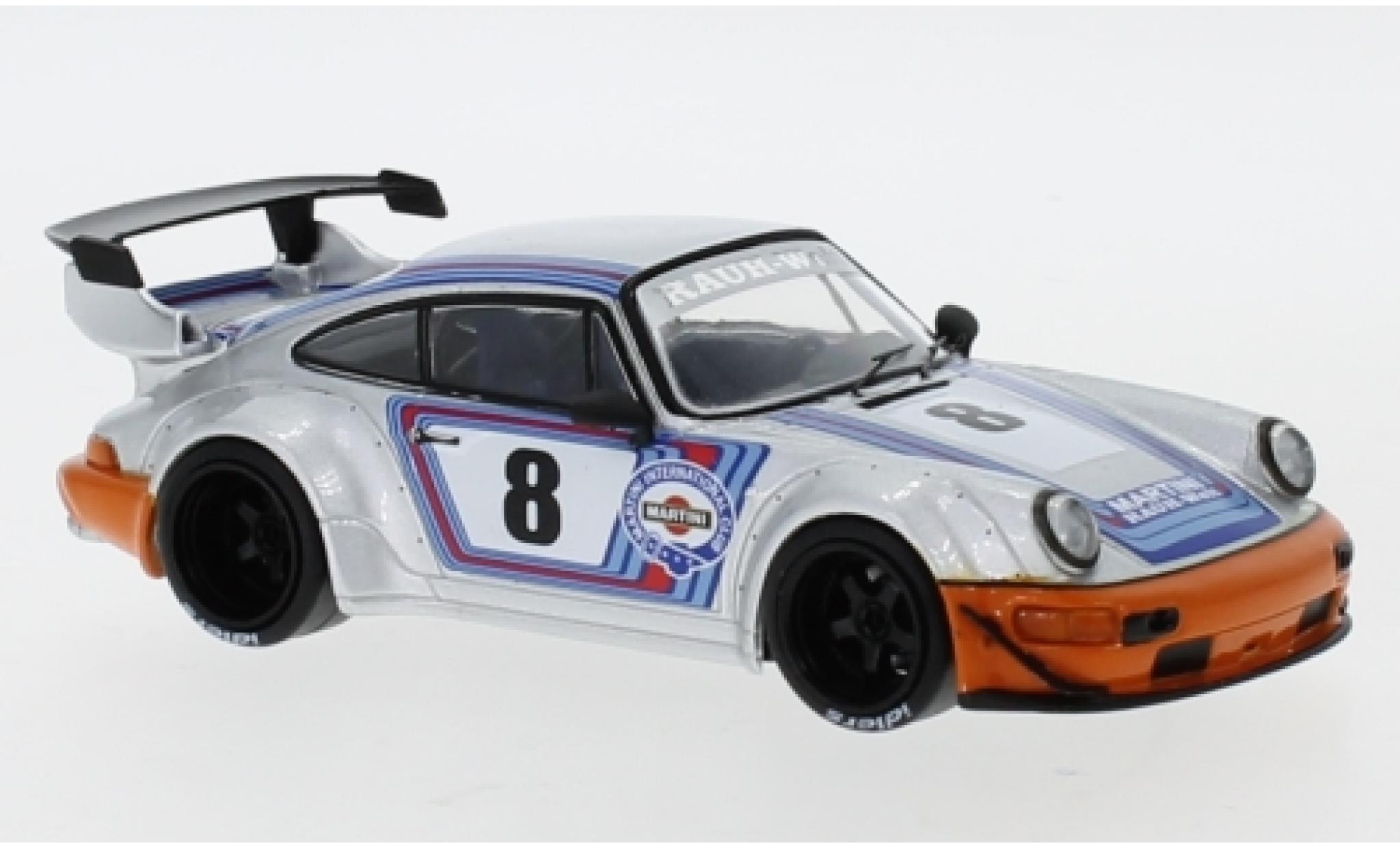 Porsche 964 RWB 1/43 IXO RWB grijs RAUH-Welt modelauto