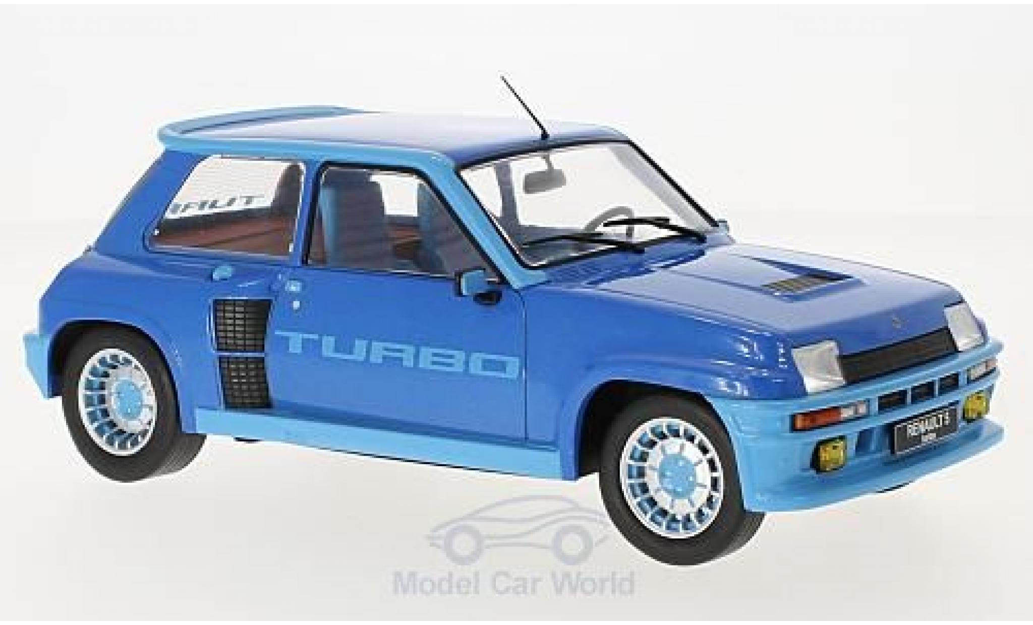Renault 5 Turbo 1/18 IXO Turbo 1 metallic blauw 1981 modelauto