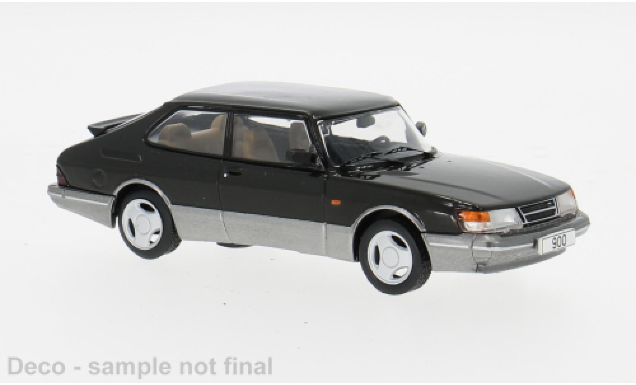 Saab 900 1/43 IXO Turbo zwart 1988 1:43 modelauto
