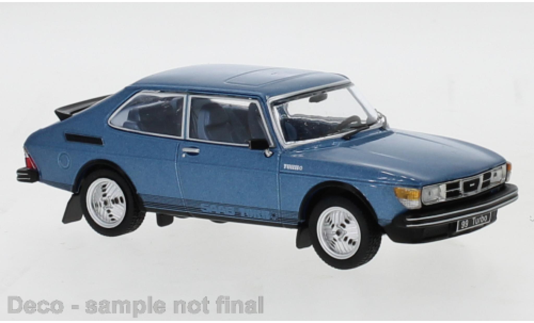 Saab 99 1/43 IXO Turbo metallic blauw 1977 modelauto