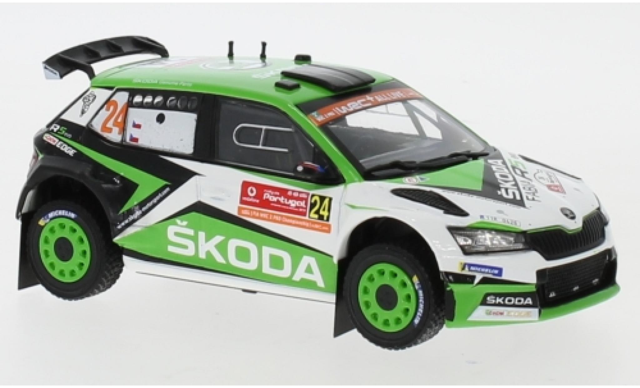 Skoda Fabia 1/43 IXO R5 EVO No.24 Rallye WM Rally Portugal 2019 J.Kopecky/P.Dresler modelauto