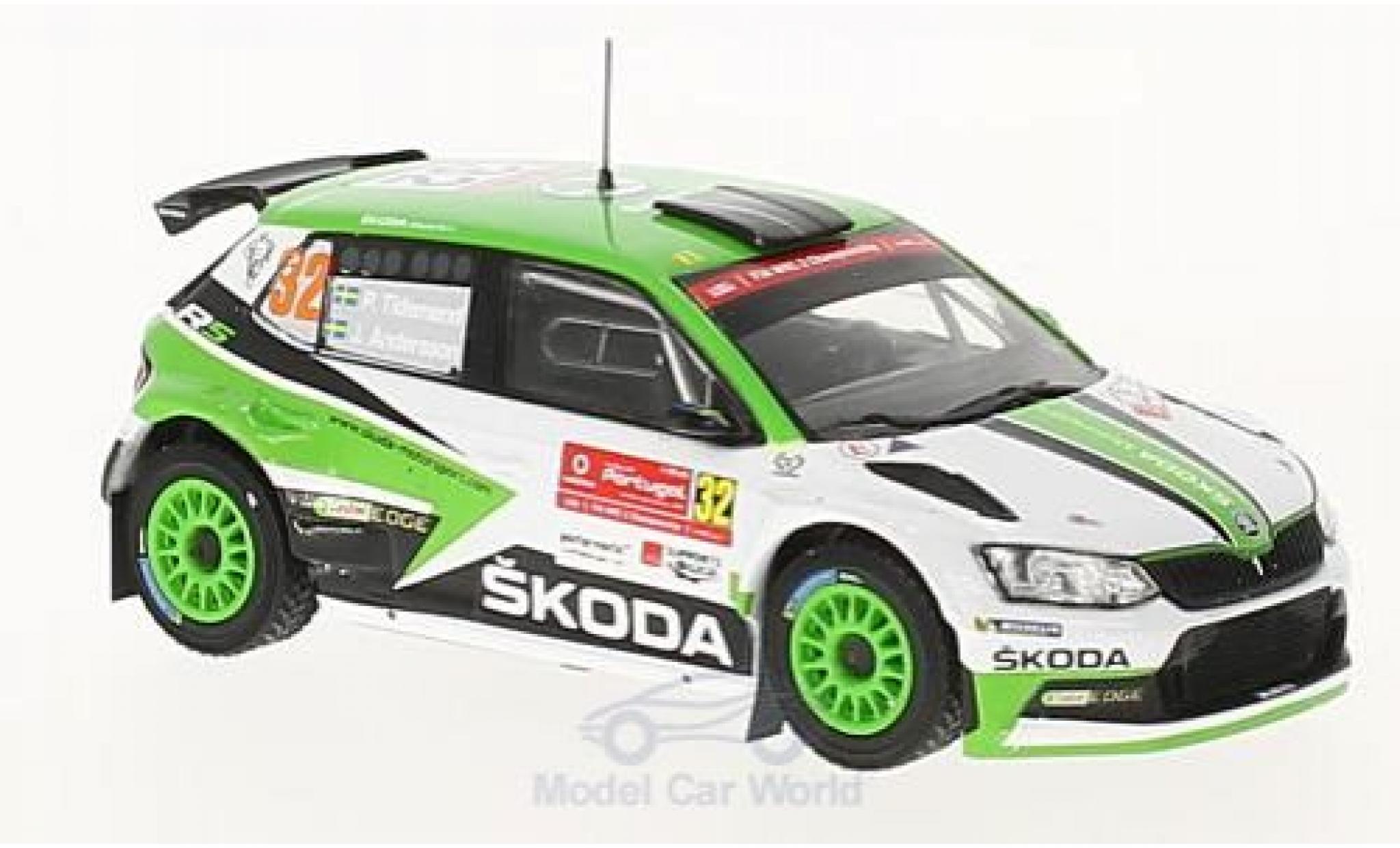 Skoda Fabia 1/43 IXO R5 No.32 Motorsport Rallye WM Rallye Portugal 2017 P.Tidemand/J.Andersson modelauto