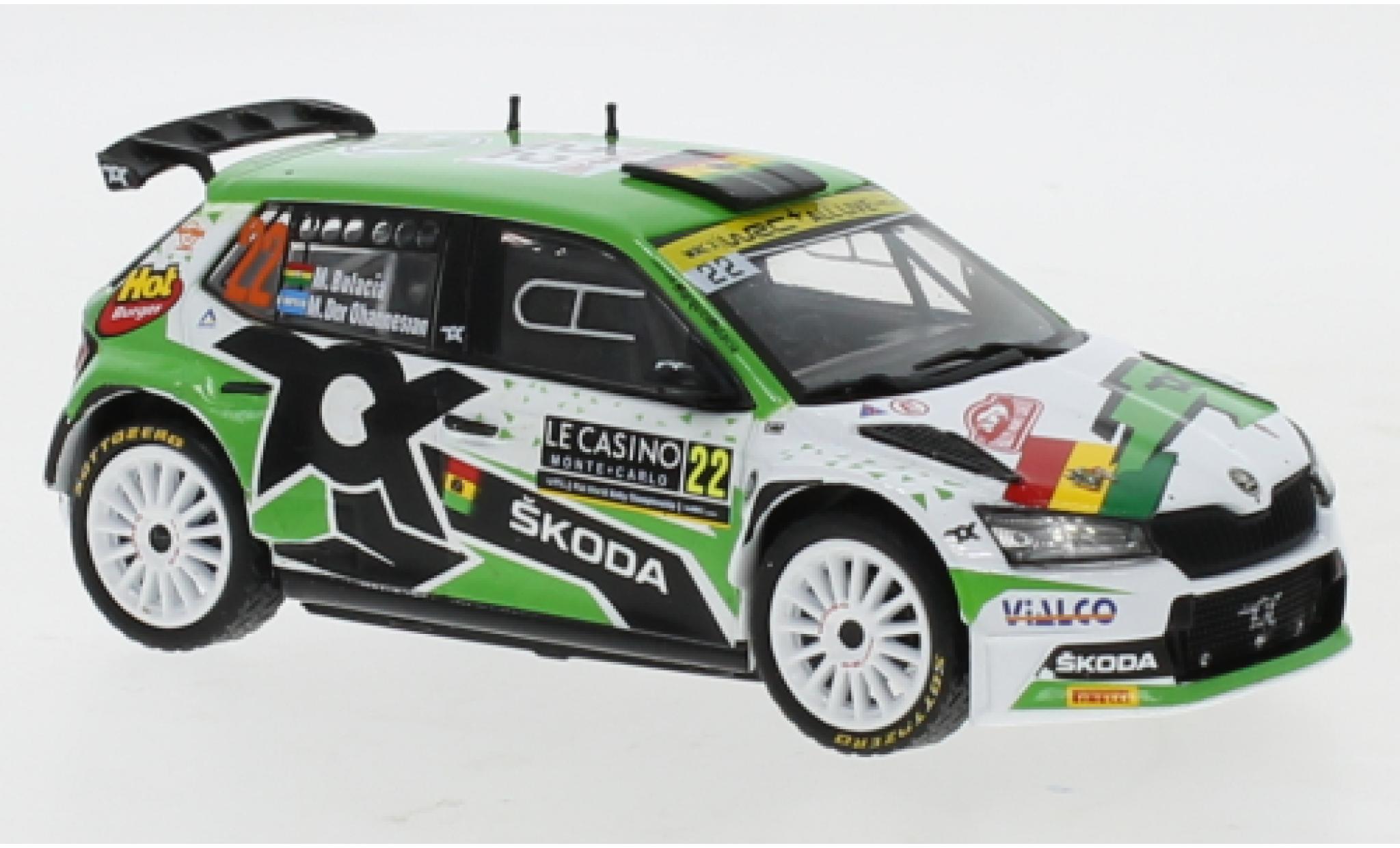Skoda Fabia 1/43 IXO Rally 2 EVO No.22 Rally Monte Carlo 2021 M.Bulacia Wilkinson/M.Der Ohannesian modelauto