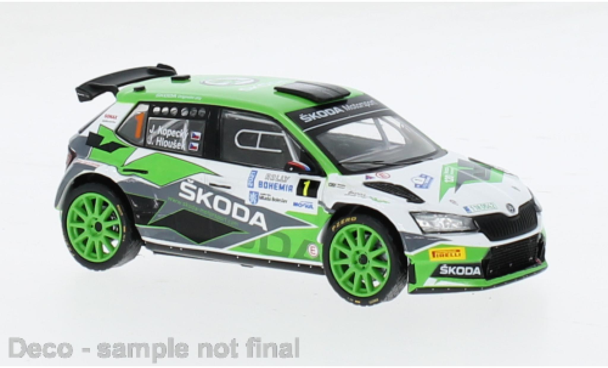 Skoda Fabia 1/43 IXO Rally2 EVO No.1 Rallye Bohemia 2021 1:43 modelauto