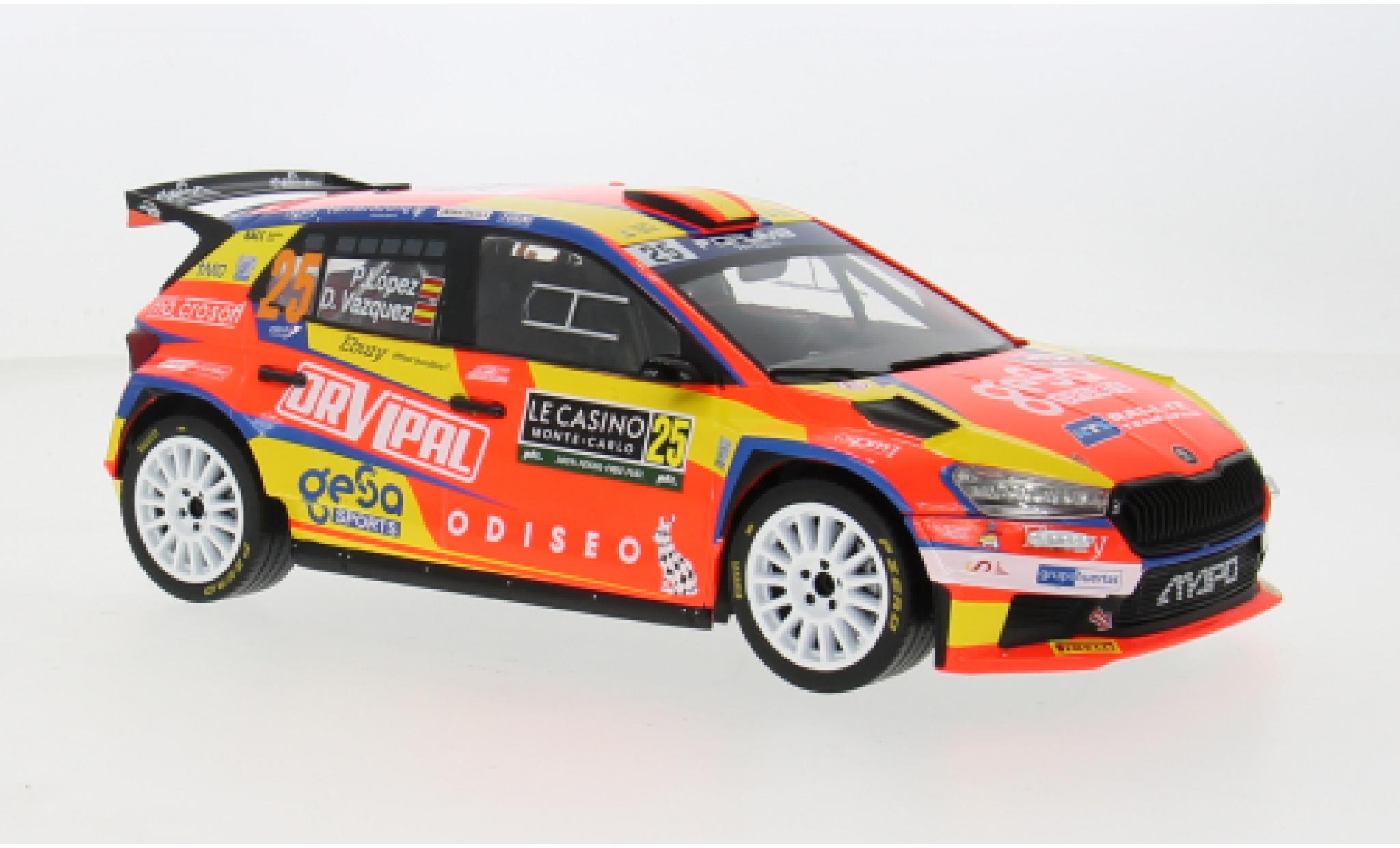 Skoda Fabia 1/18 IXO Rally2 No.25 WRC Rally Monte Carlo 2024 1:18 modelauto