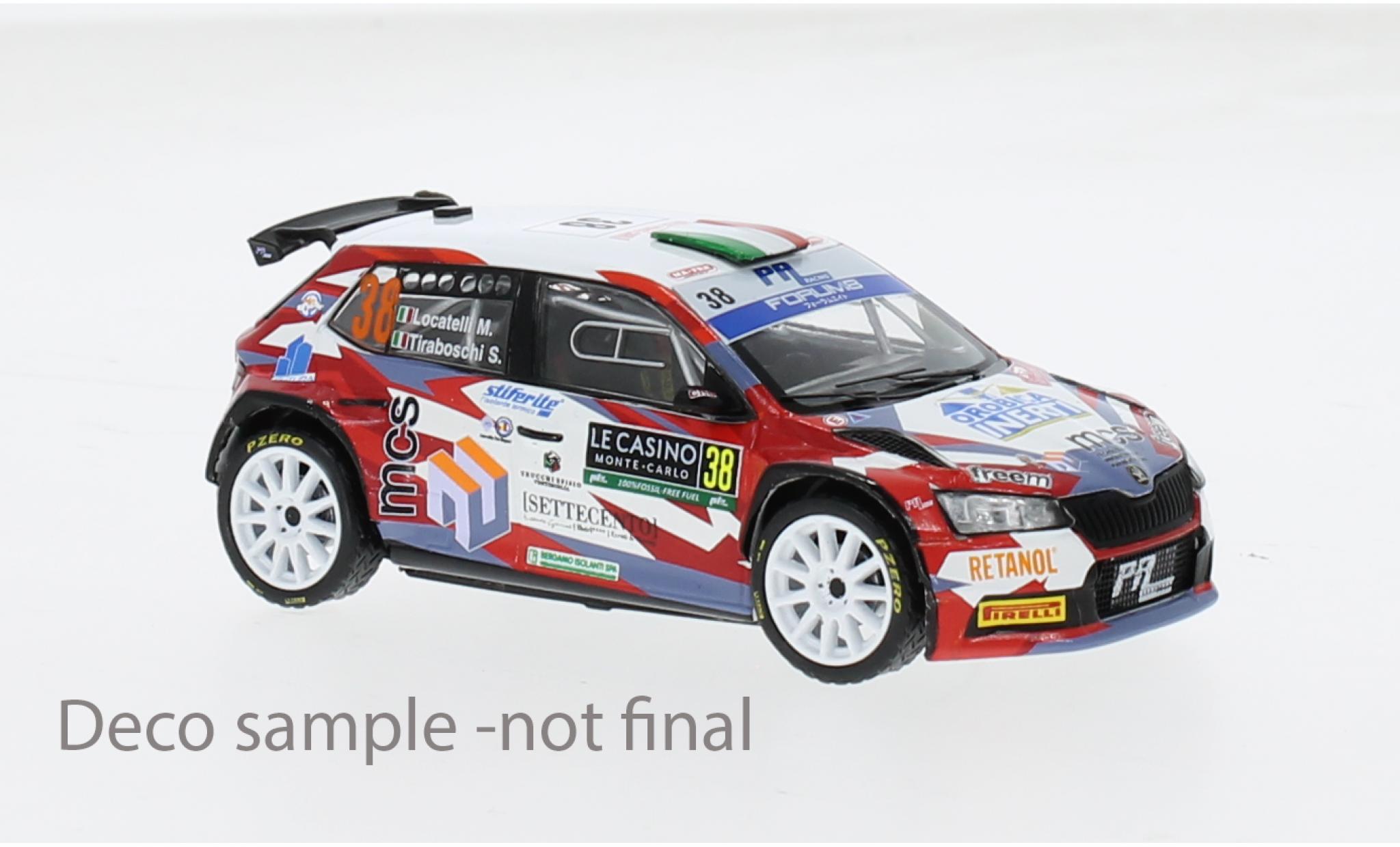 Skoda Fabia 1/43 IXO Rally2 No.38 WRC Rallye Monte Carlo 2024 1:43 modelauto