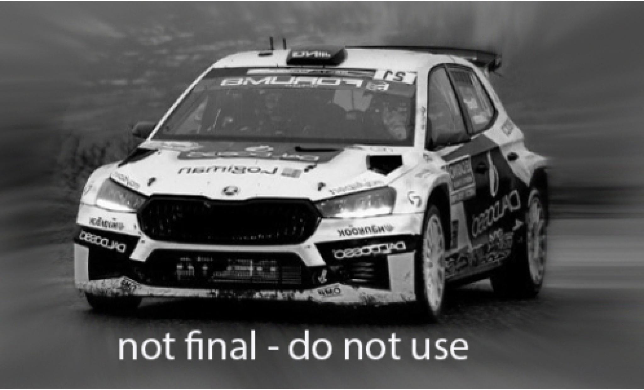 Skoda Fabia 1/43 IXO RS Rally2 WRC Rally Monte Carlo 2025 #21 1:43 modelauto