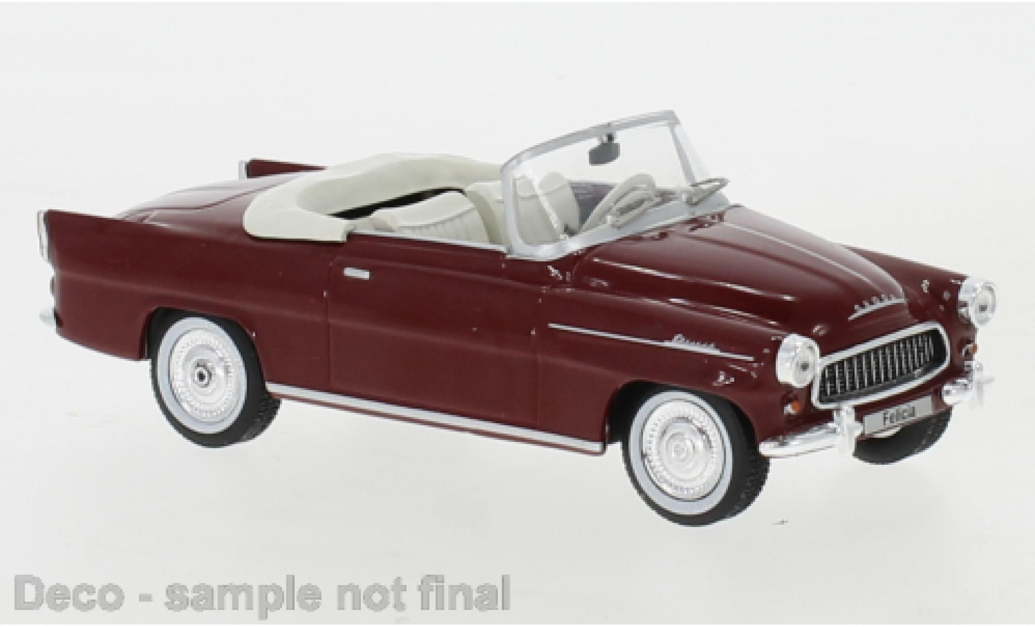 Skoda Felicia 1/43 IXO Roadster rood 1959 modelauto