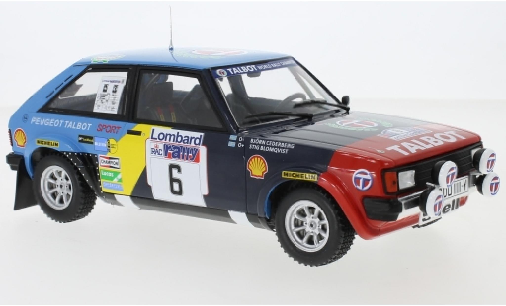 Talbot Sunbeam 1/18 IXO Lotus No.6 RAC Rallye 1982 S.Blomqvist/B.Cederberg modelauto